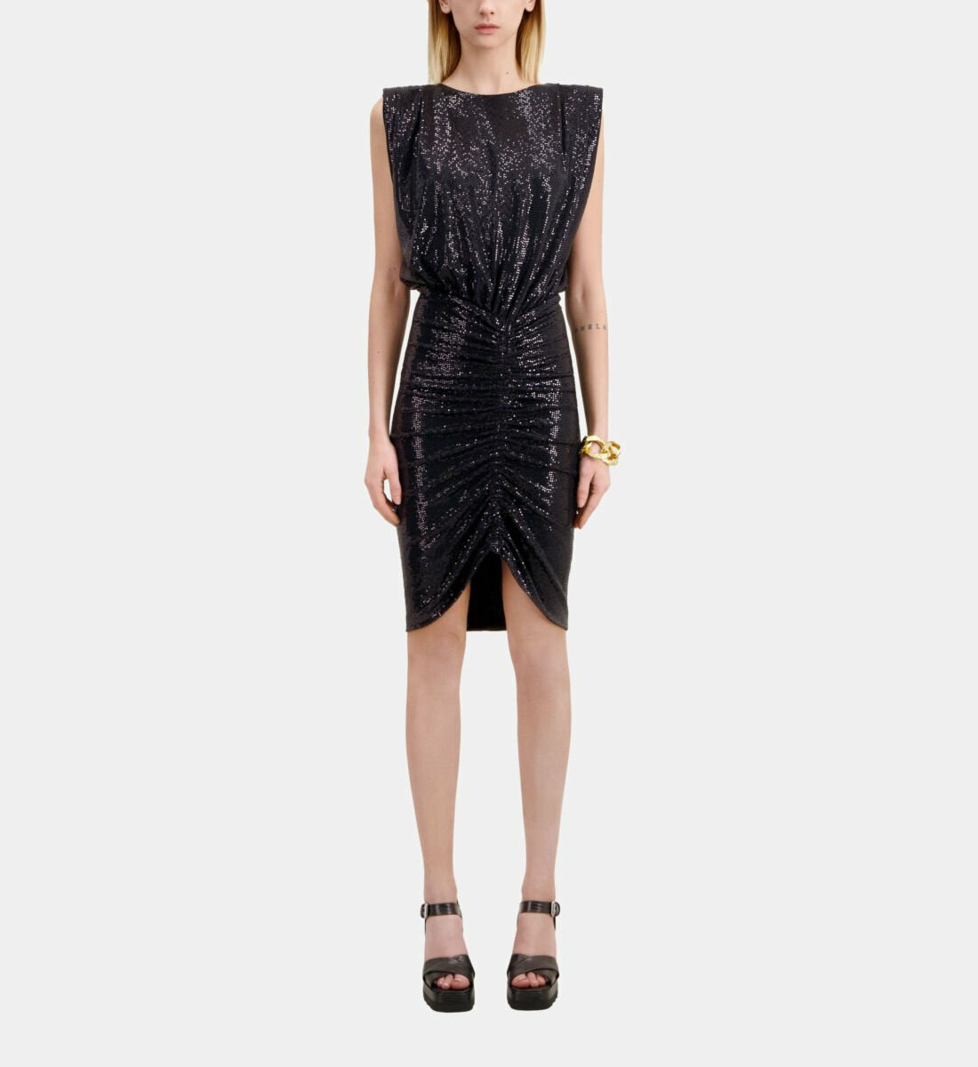 Robe Courte Noire À Paillettes Femme