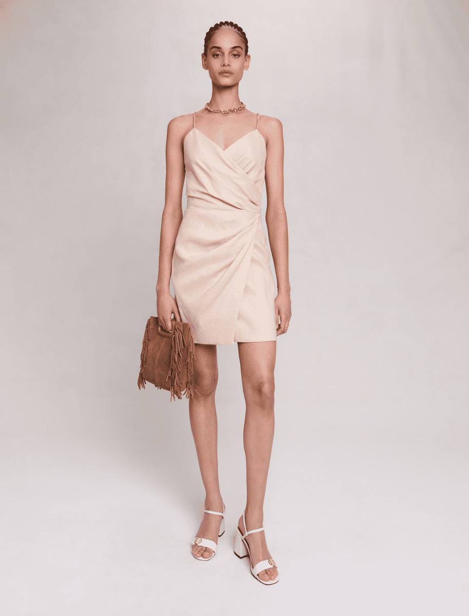 Robe courte drapée