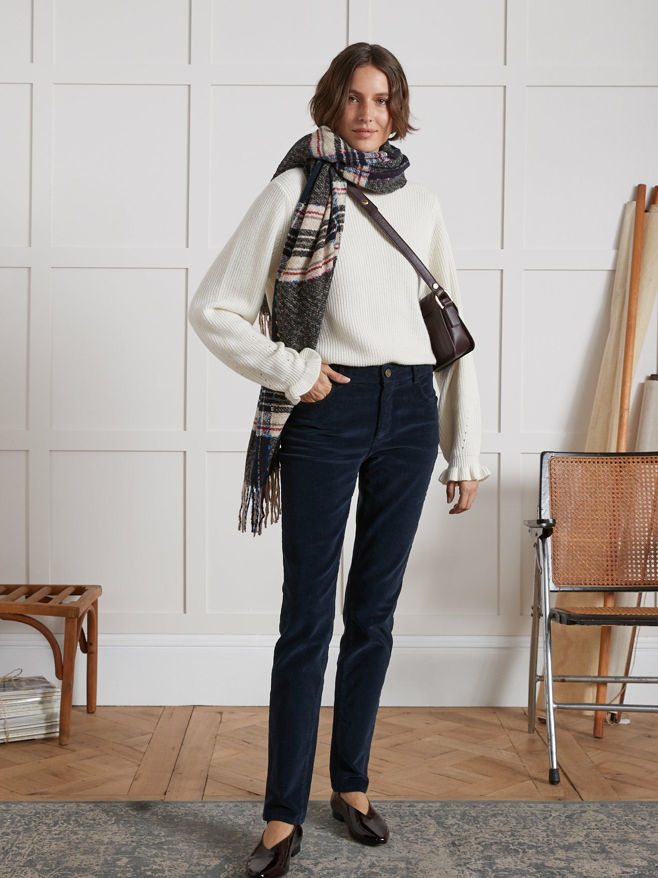 PANTALON SLIM VELOURS