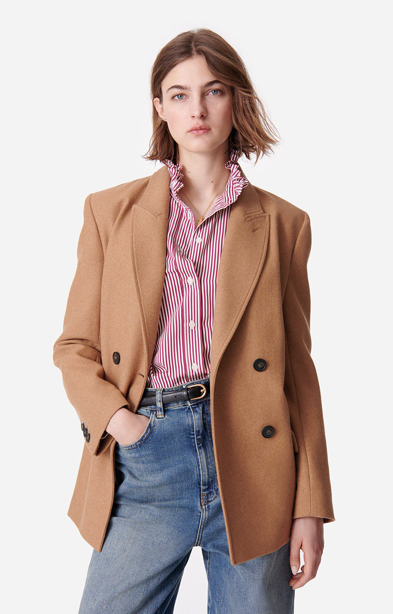 Veste Damarys En Laine Mélangée