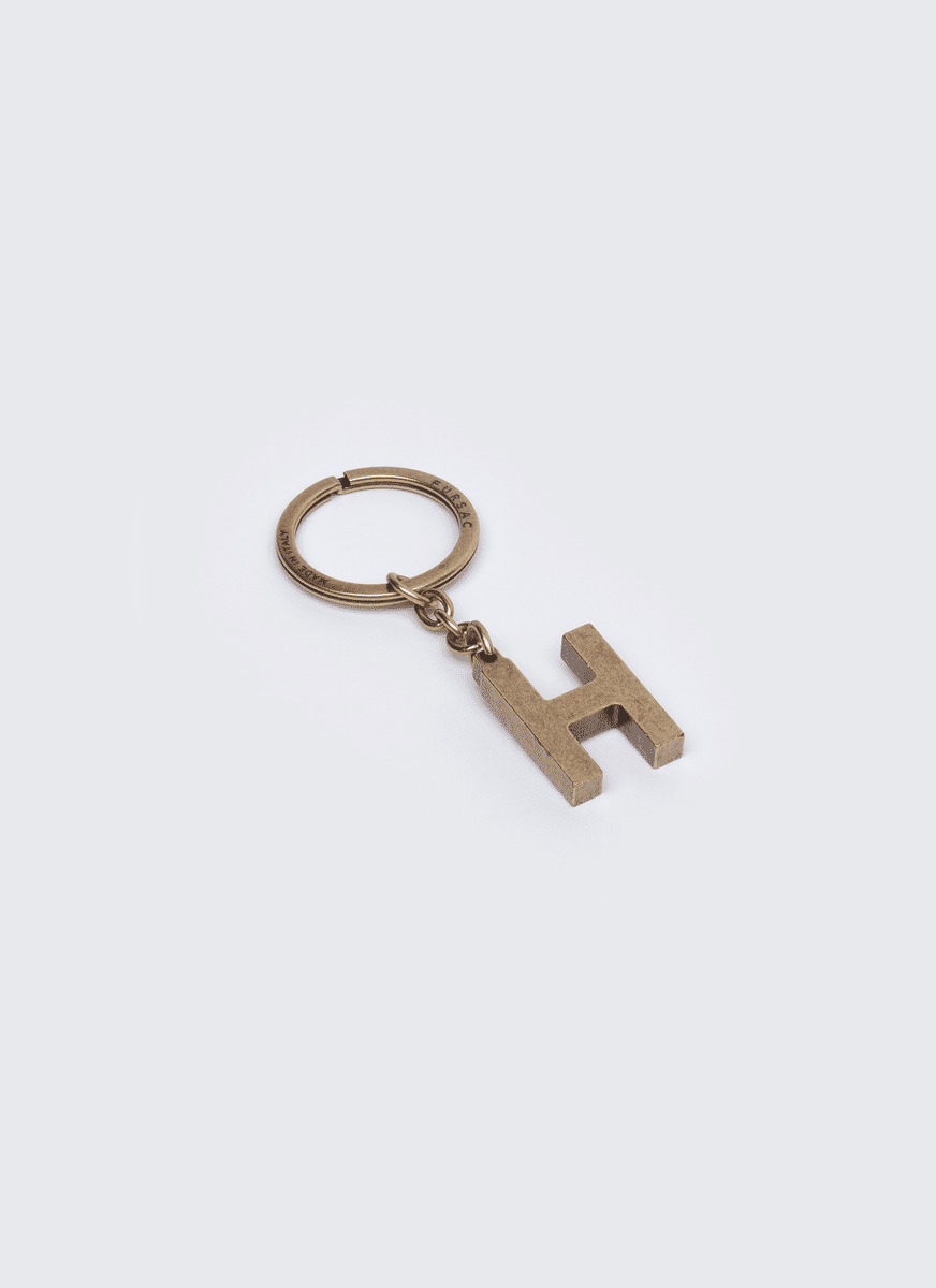 Porte-clés lettre "H" en laiton