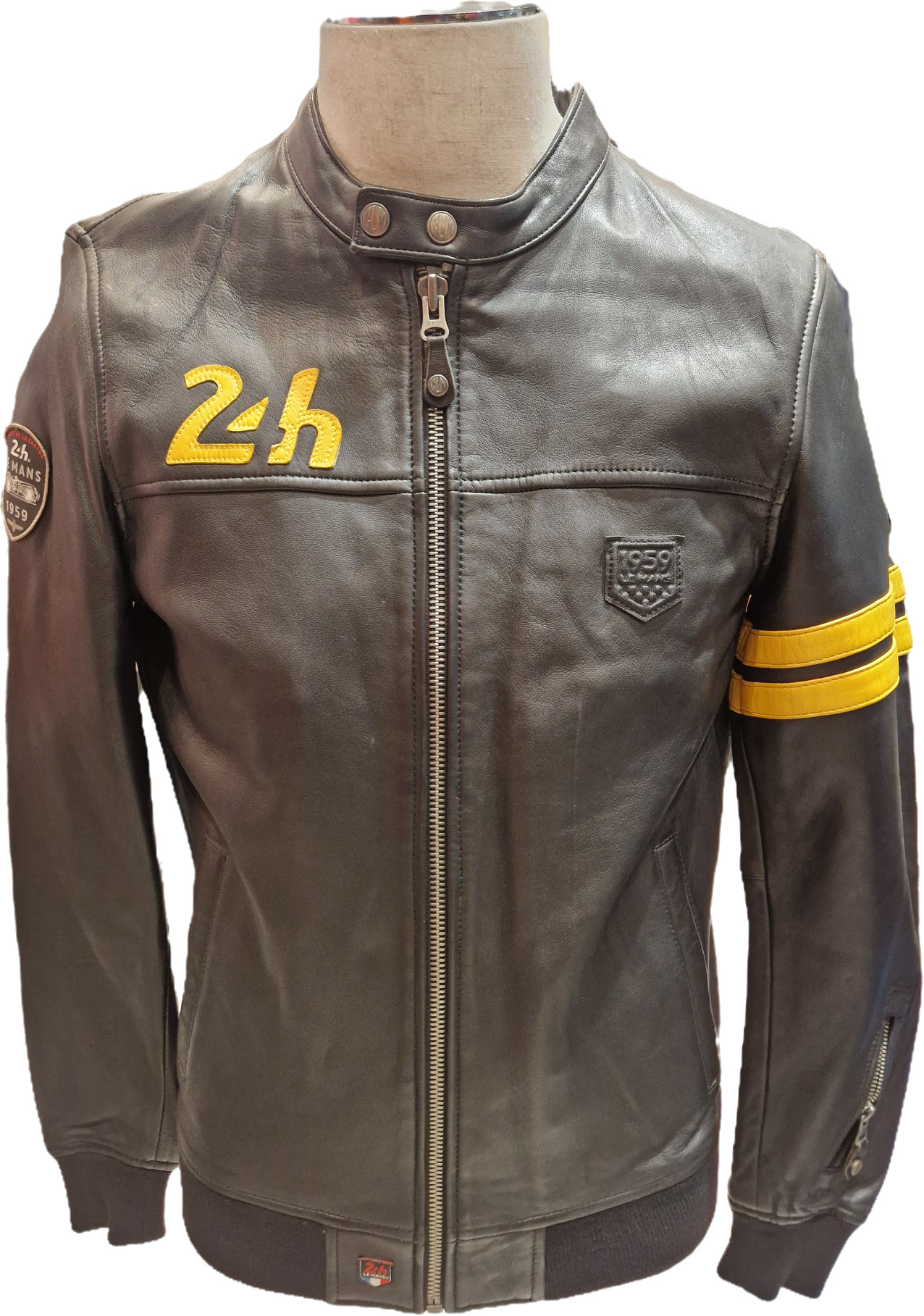 Blouson Cuir 24h Le Mans Miles4 noir