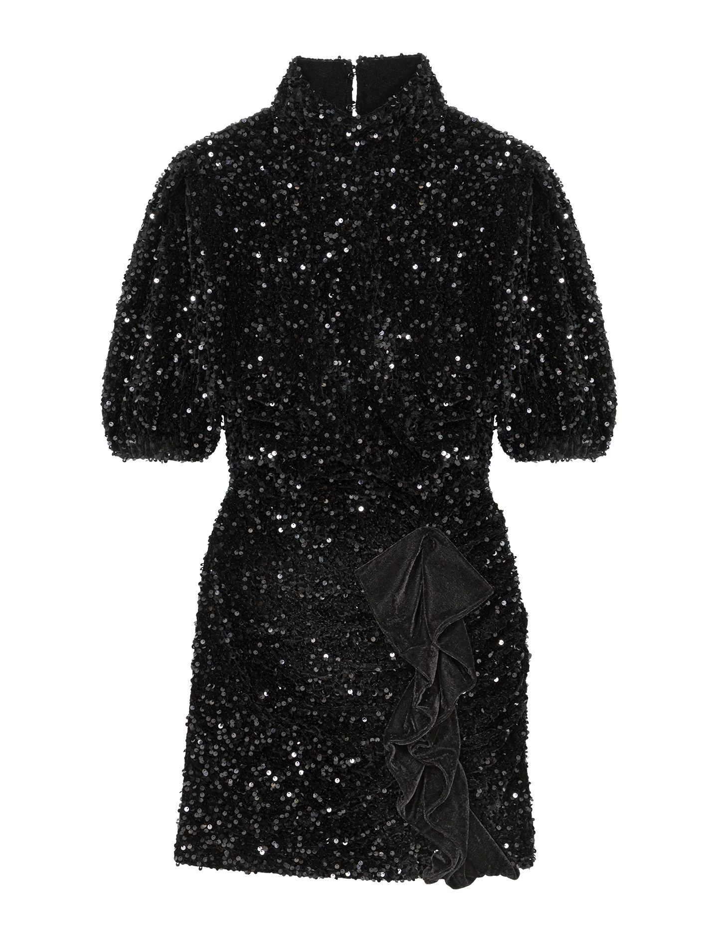 Robe courte velours et sequins