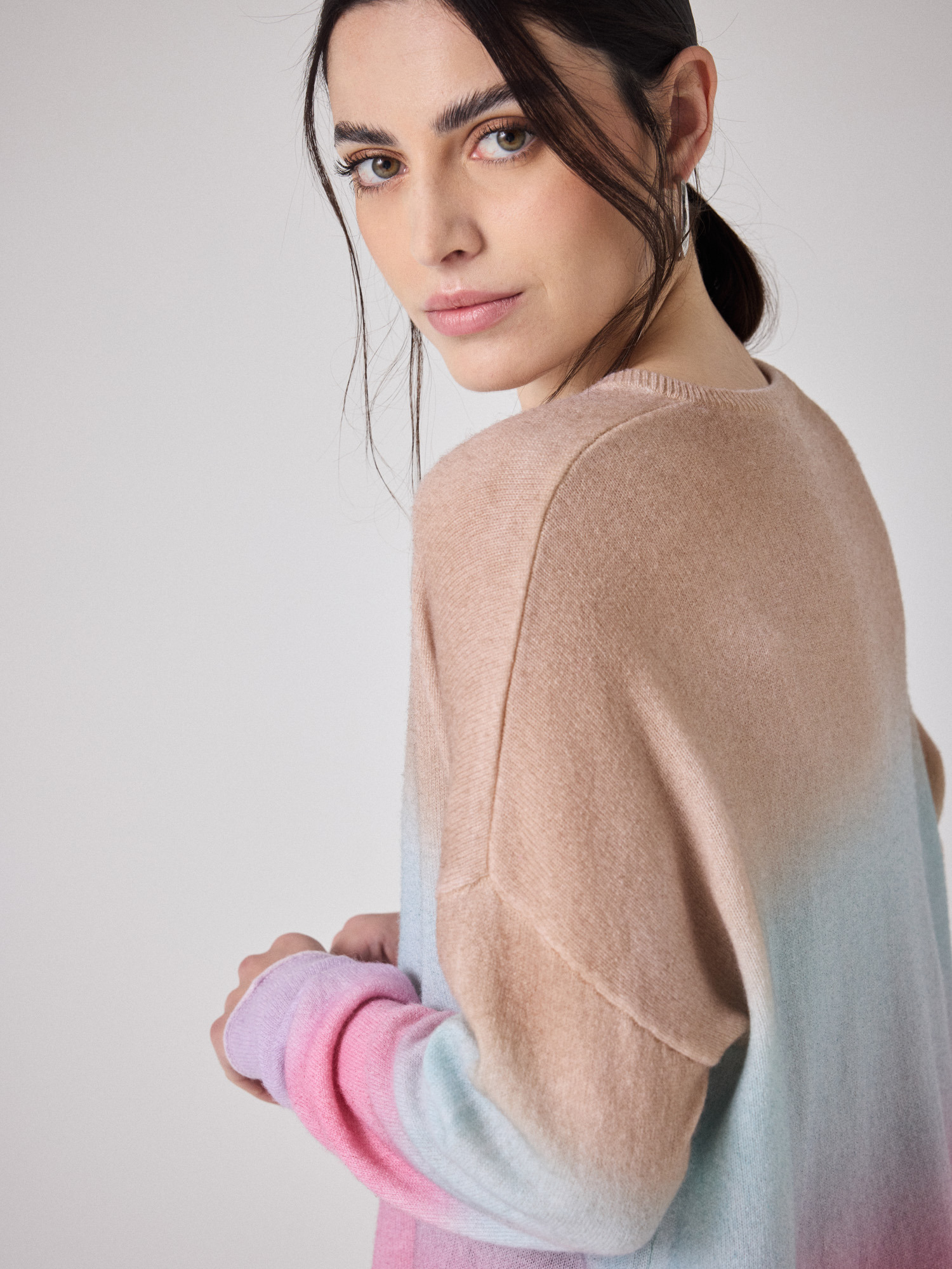 PULL COL V ML FREDDIE BEIGE_CHINE_SWEETY