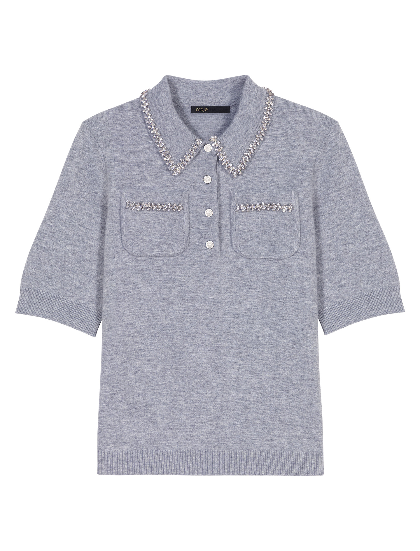 Pull en maille à strass