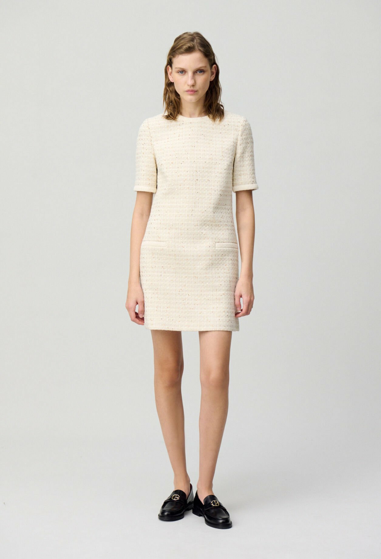 Robe courte tweed