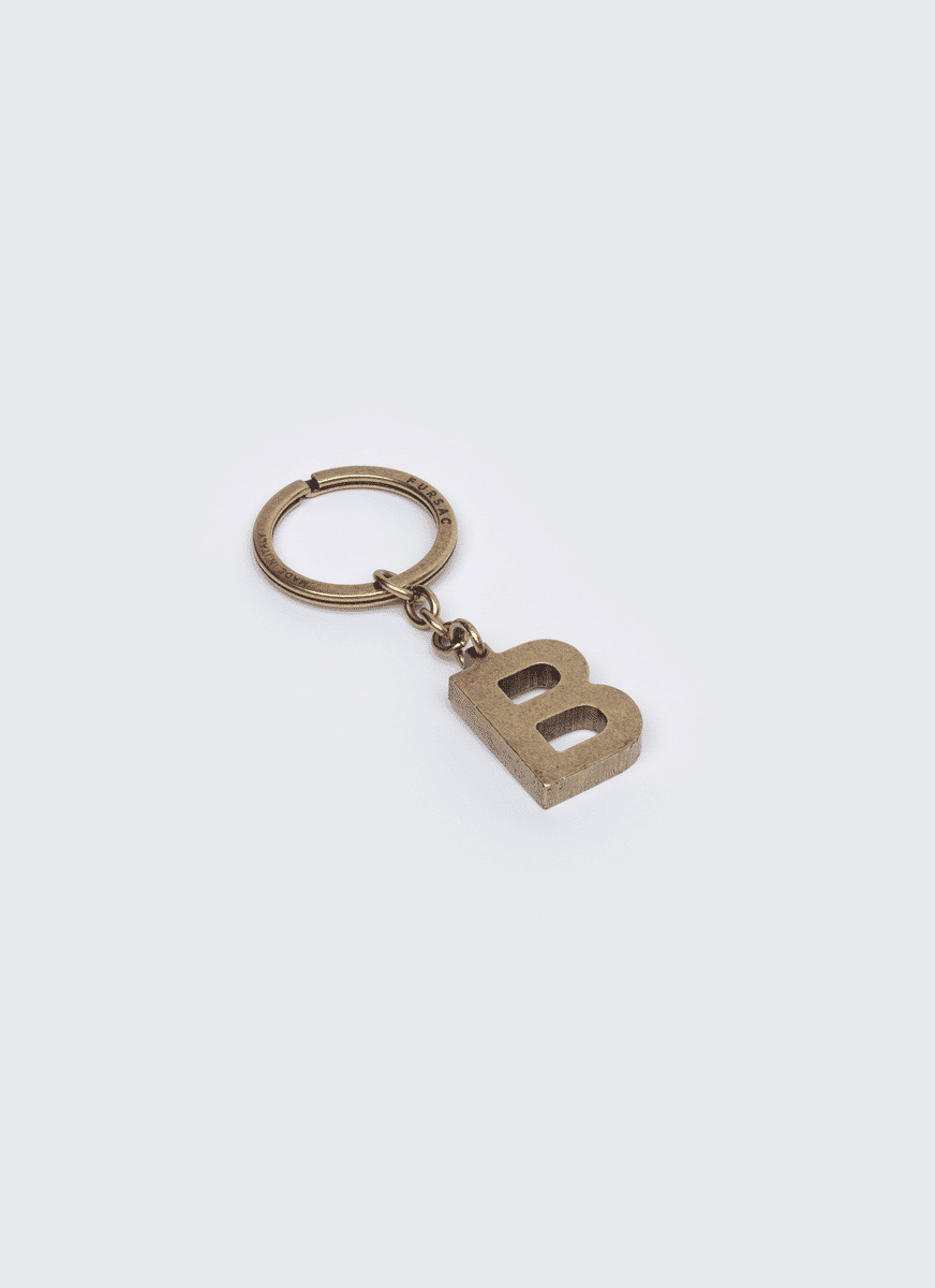 Porte-clés lettre "B" en laiton