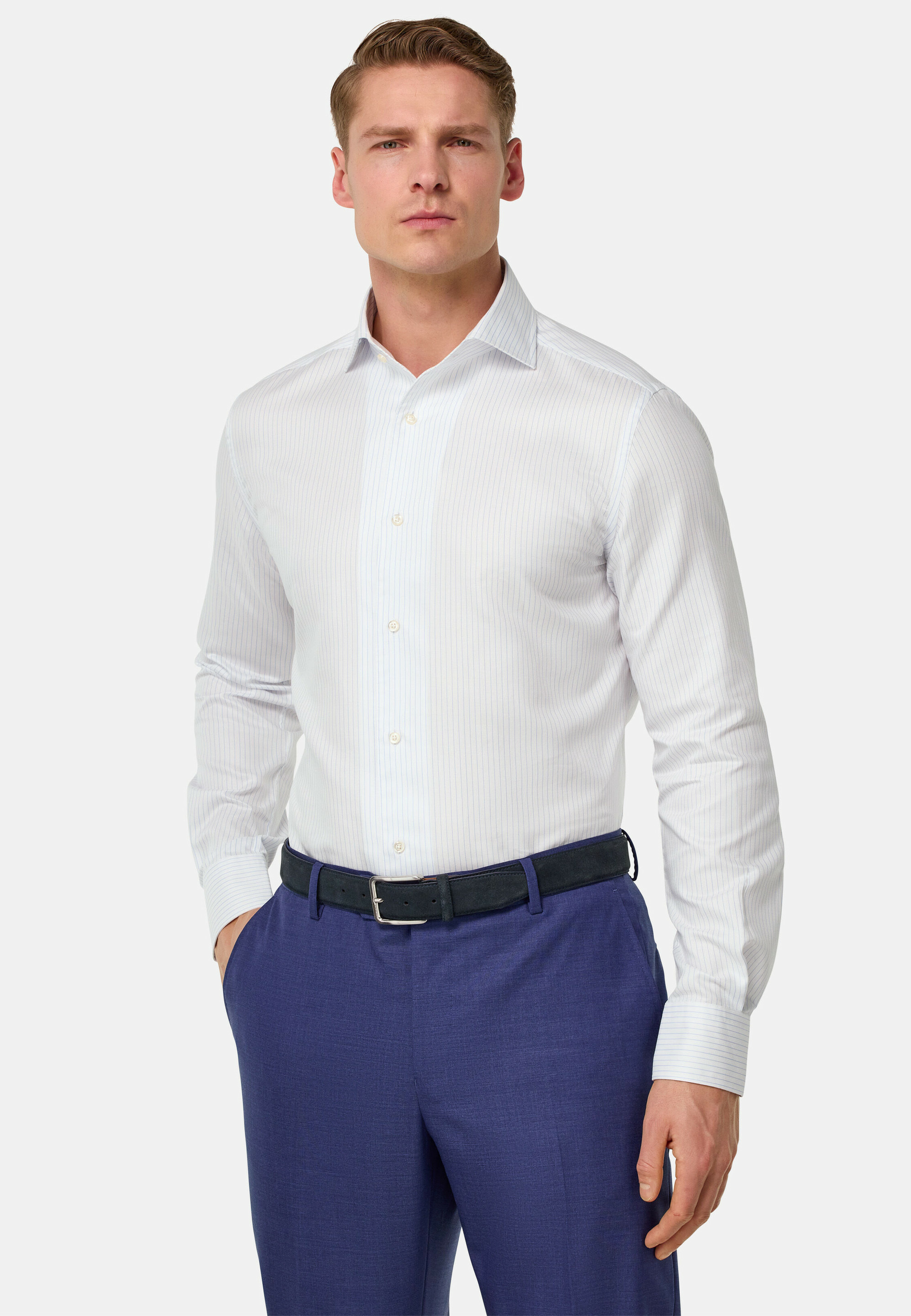 Chemise À Rayures En Coton Regular Fit