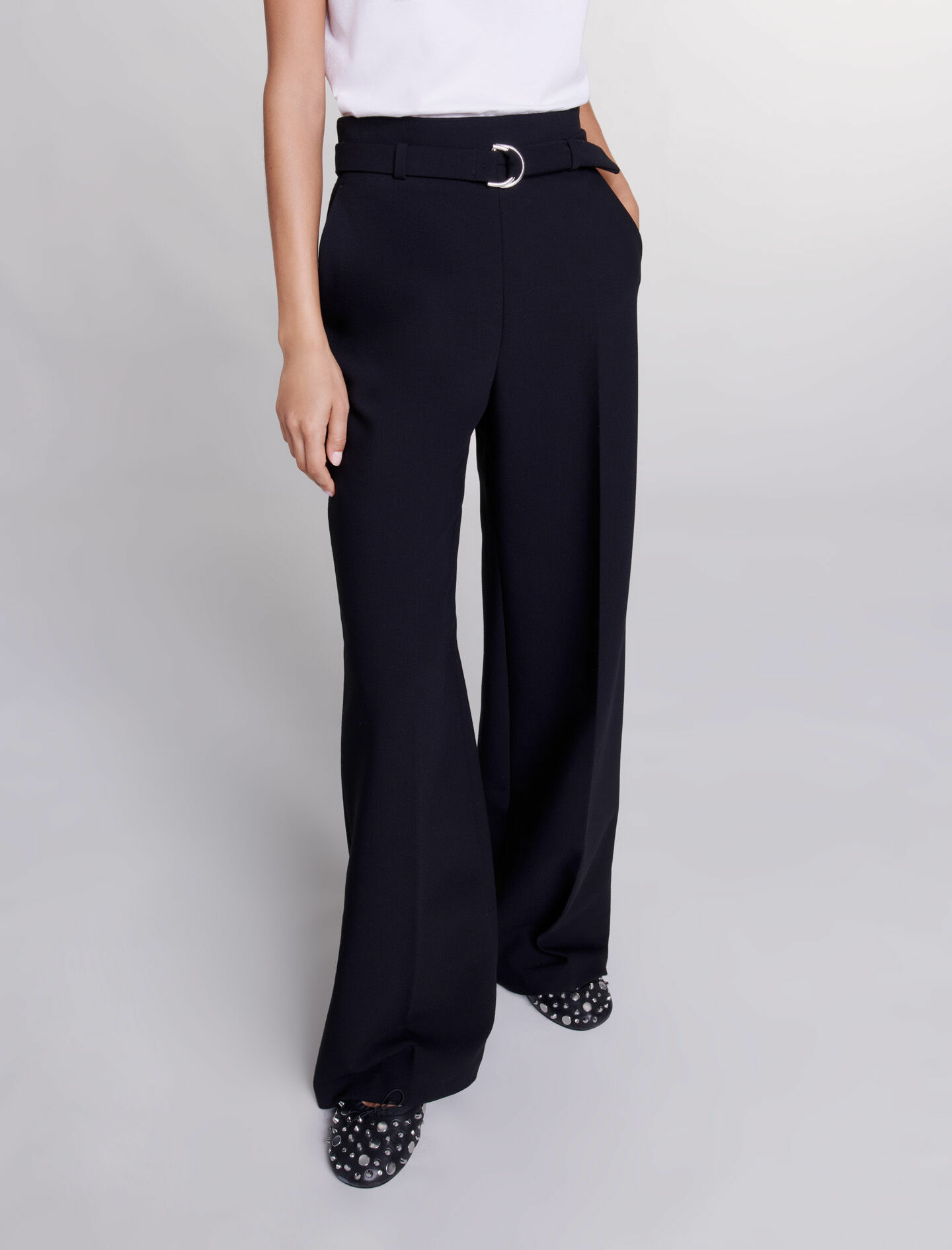 Pantalon large avec ceinture