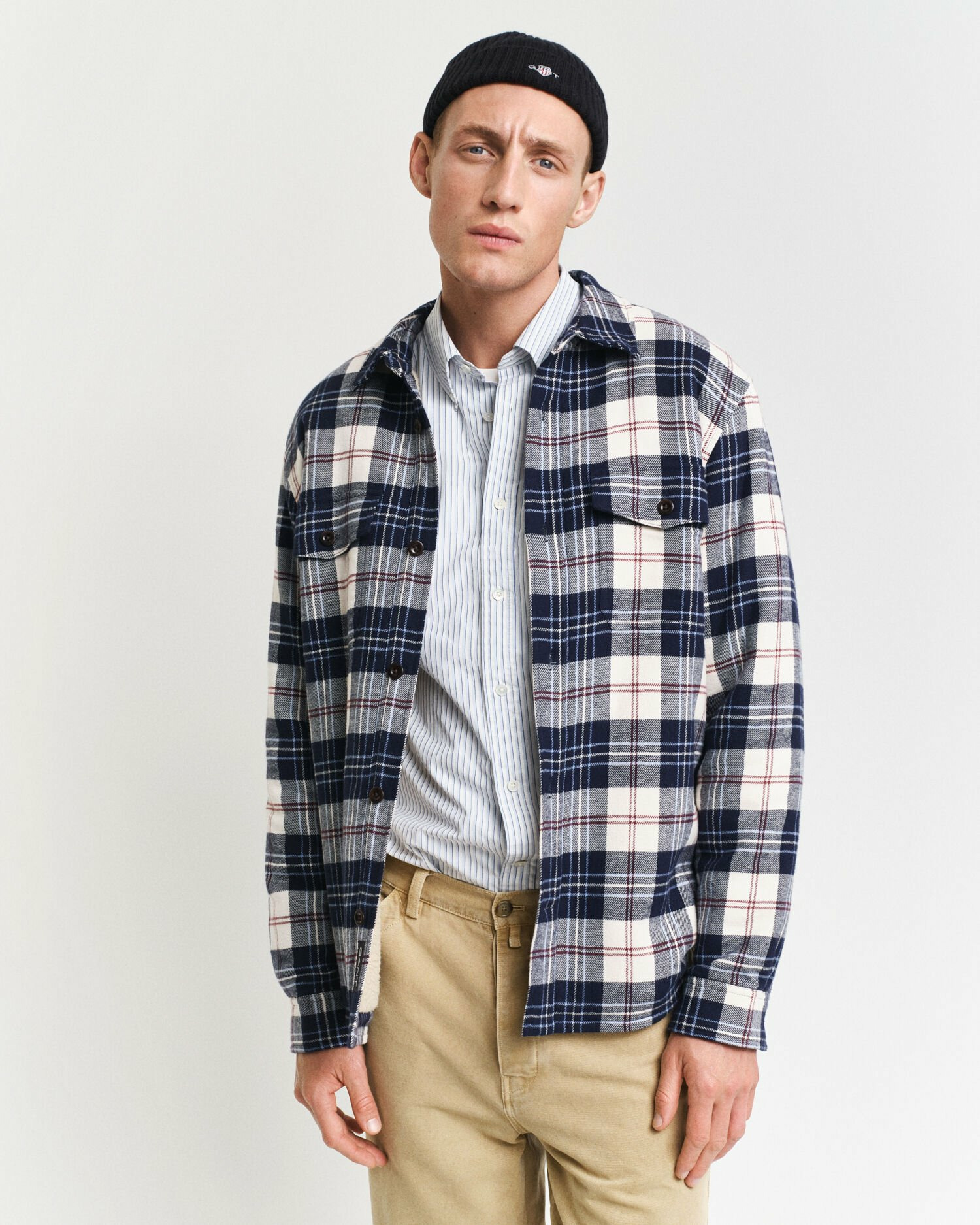 Surchemise regular fit en flanelle doublée de polaire