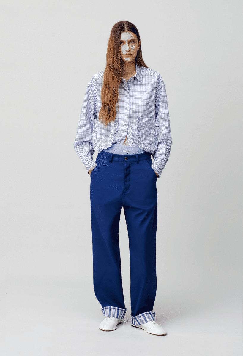 Pantalon ourlets à rayures