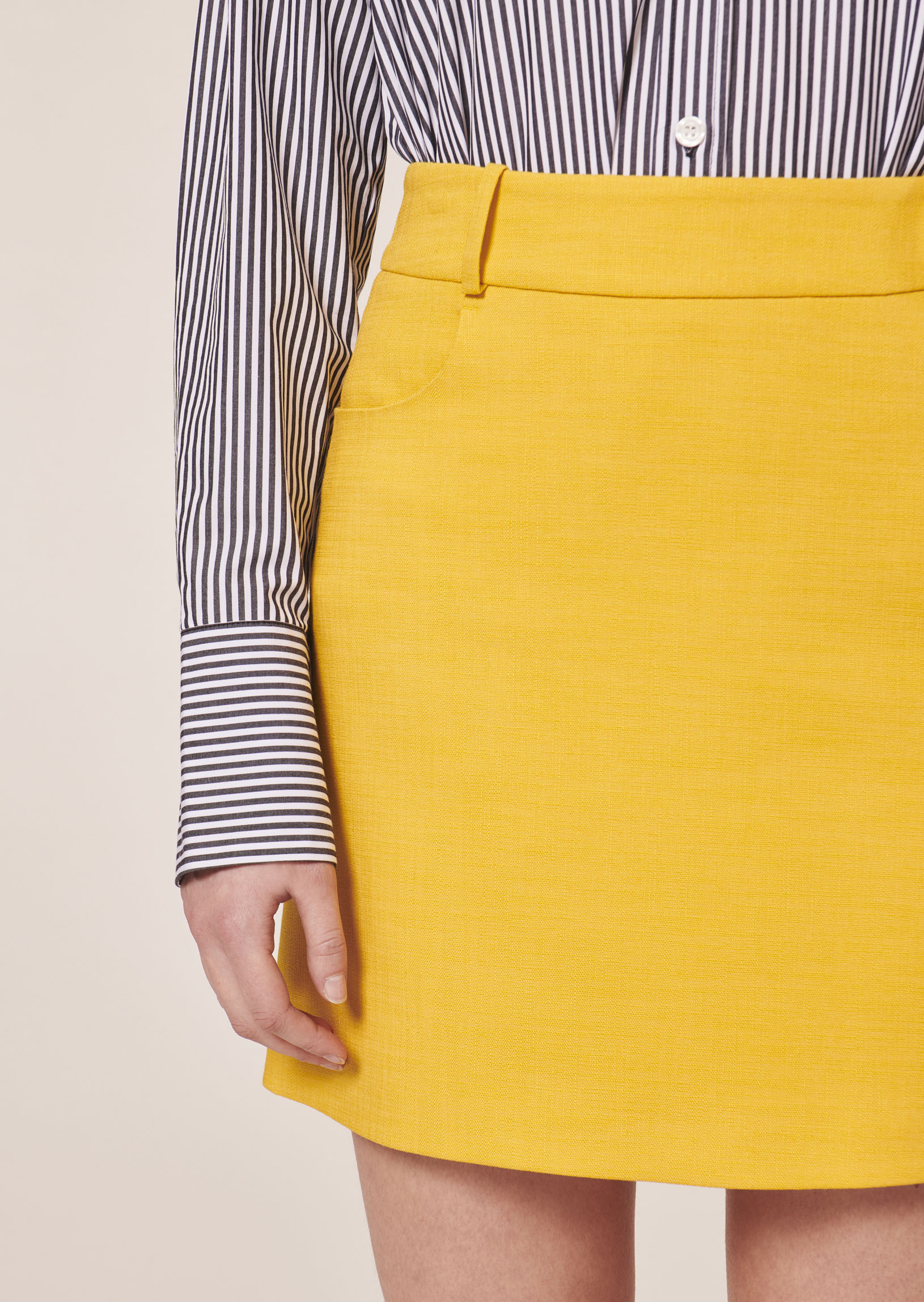 Jupe Janice-Jaune en Viscose