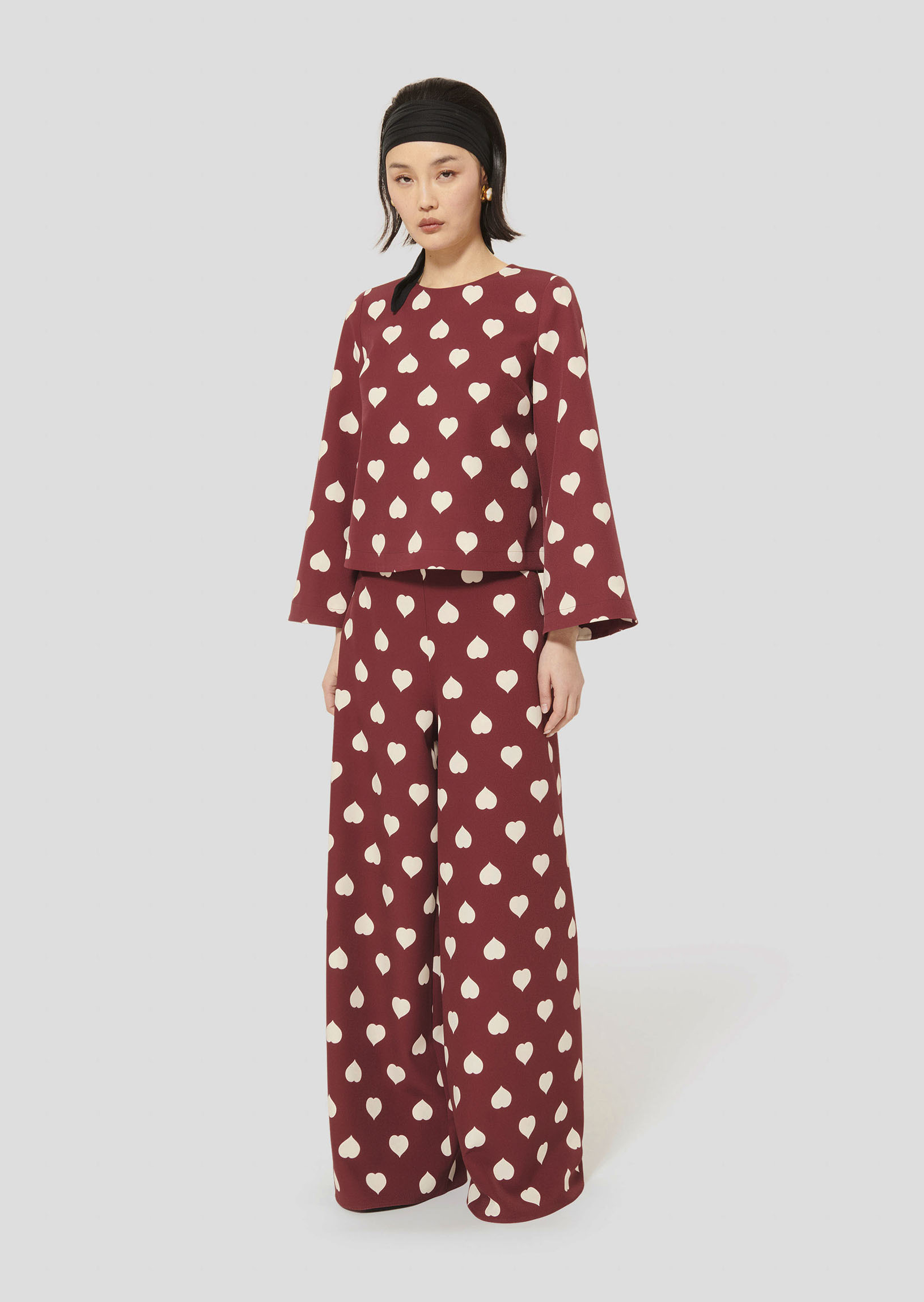 Pantalon Positivo-Bordeaux en Polyester