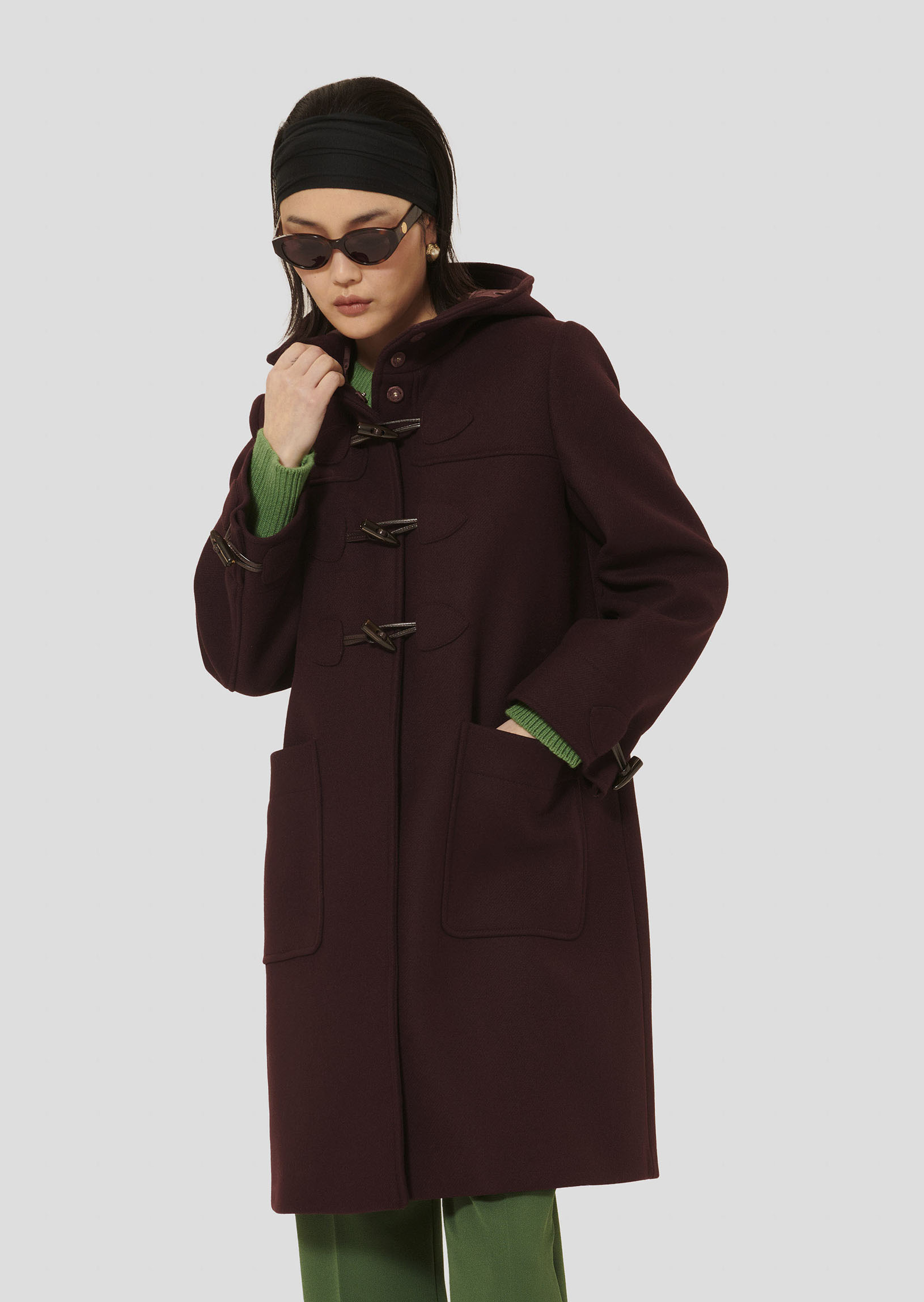 Manteau Manoela-Figue en Laine Froide