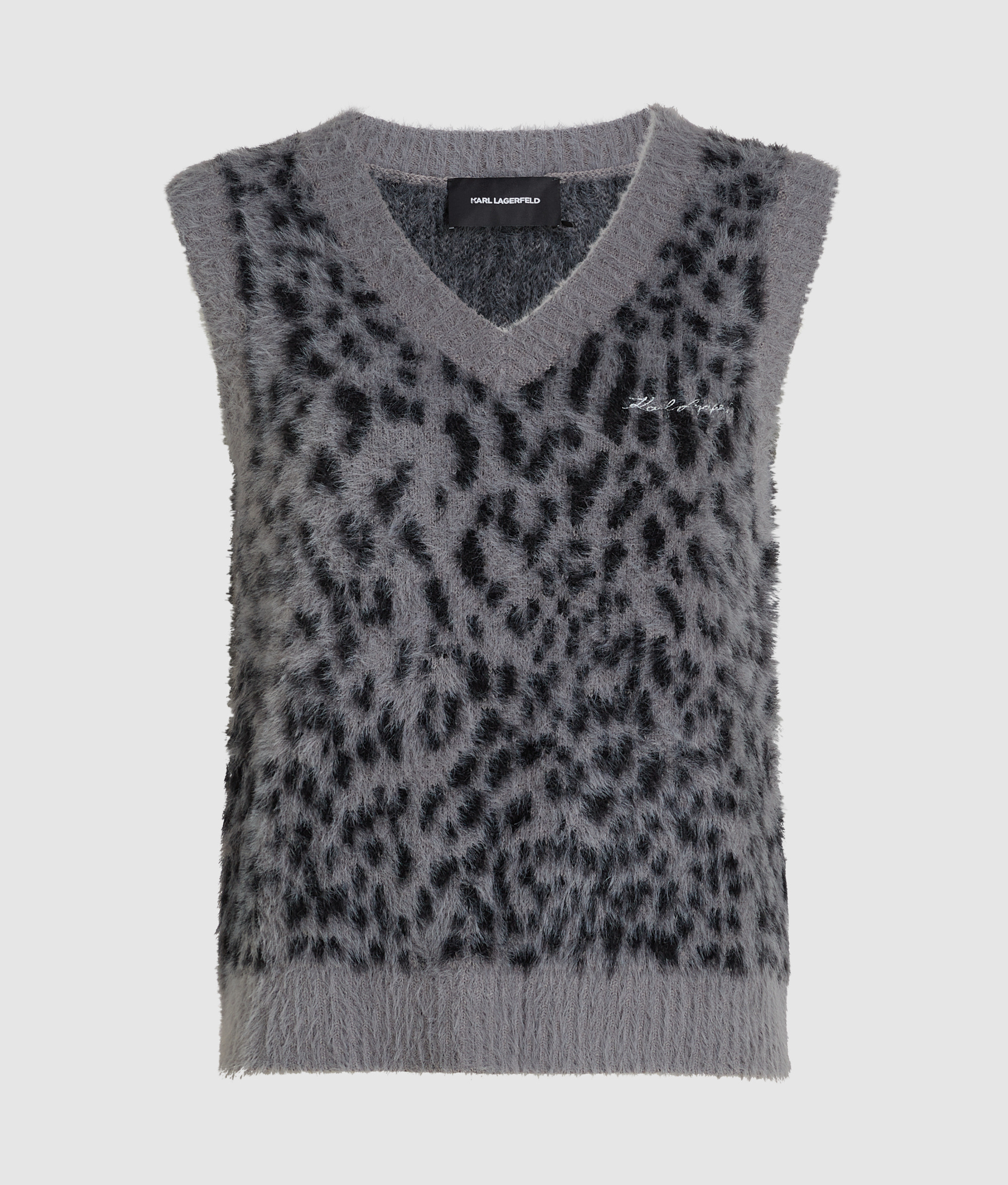 LEOPARD FLUFFY KNIT VEST