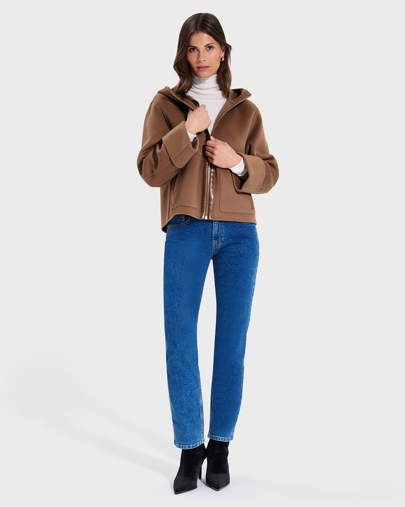 Manteau Marjy Canelle en Laine