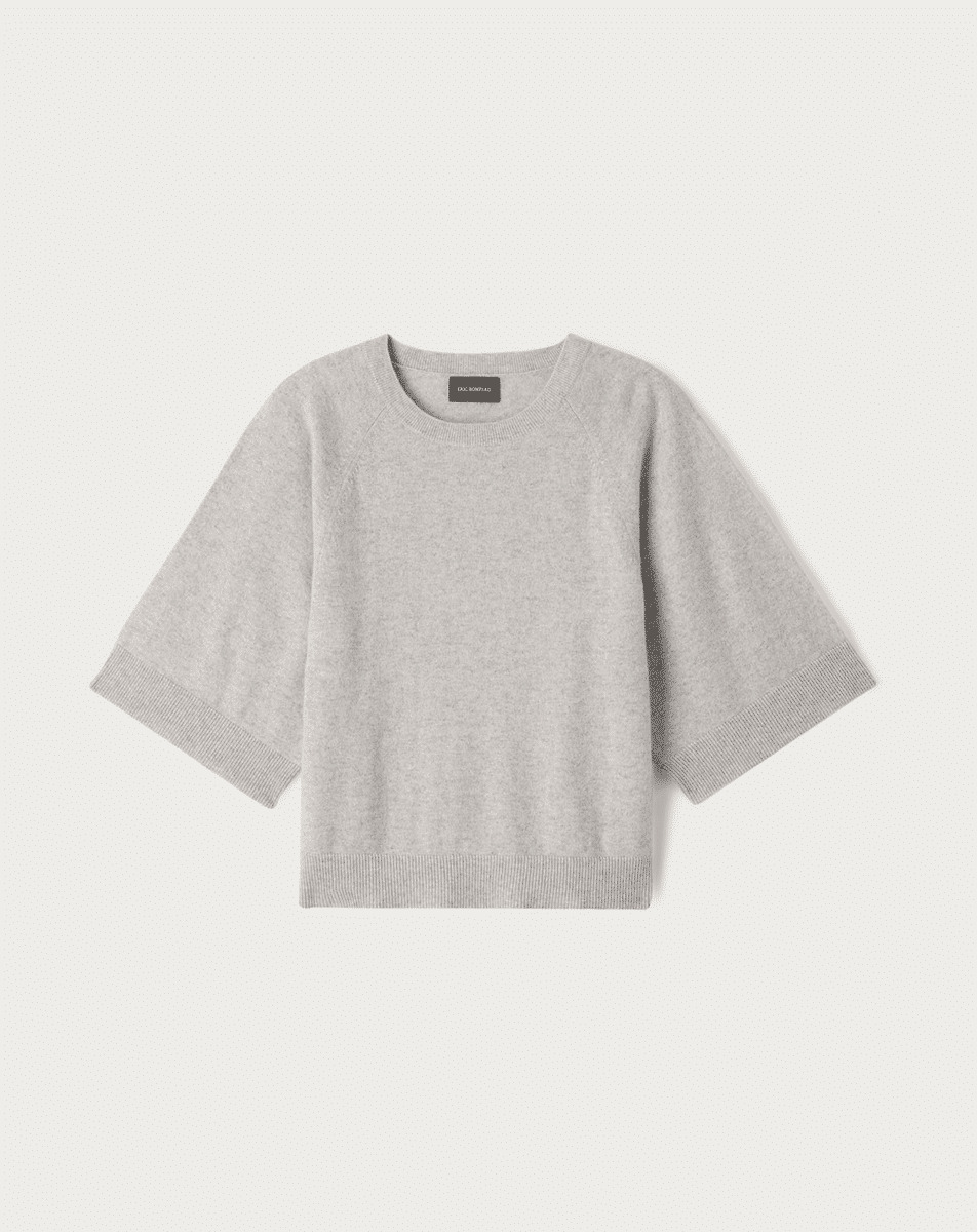 Pull col rond kimono - Femme - GRIS ARMOISE