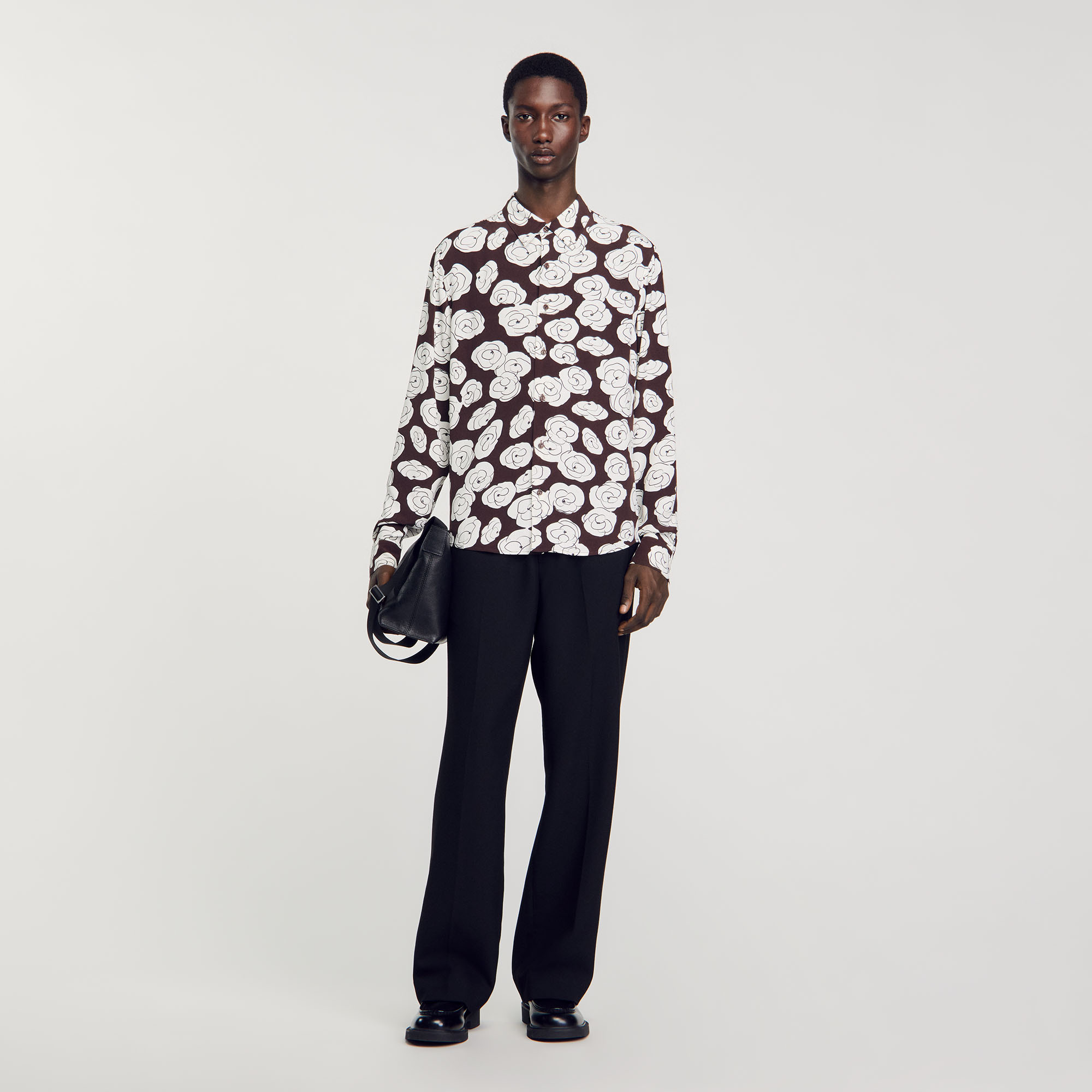 Chemise imprimé camélias