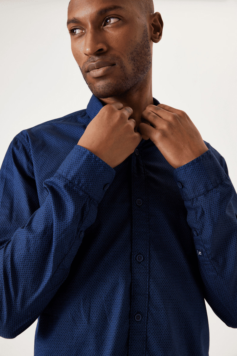 Men Shirt Blue