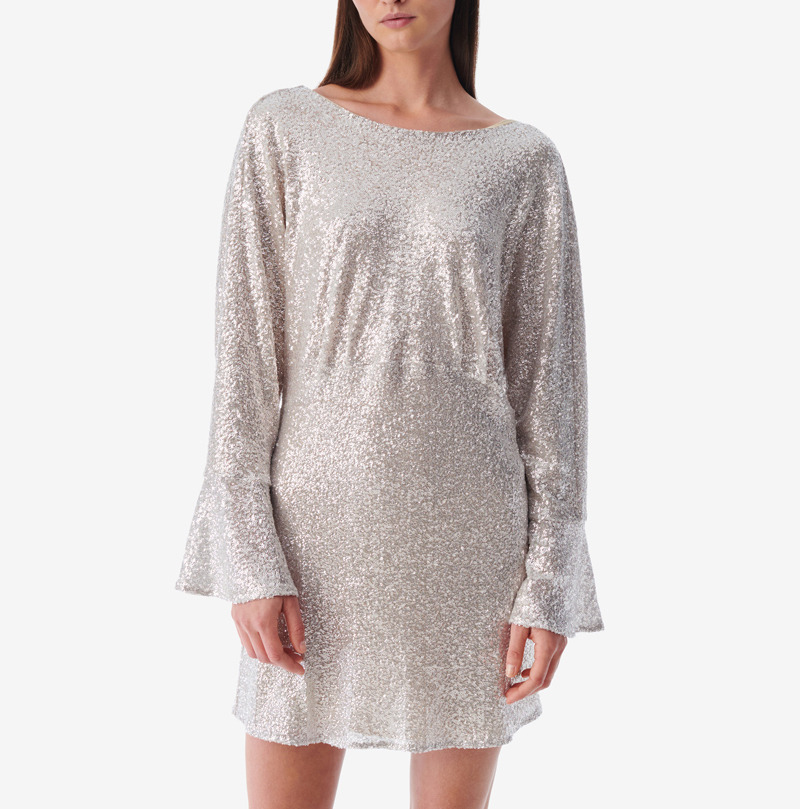Robe Courte À Sequins Videa