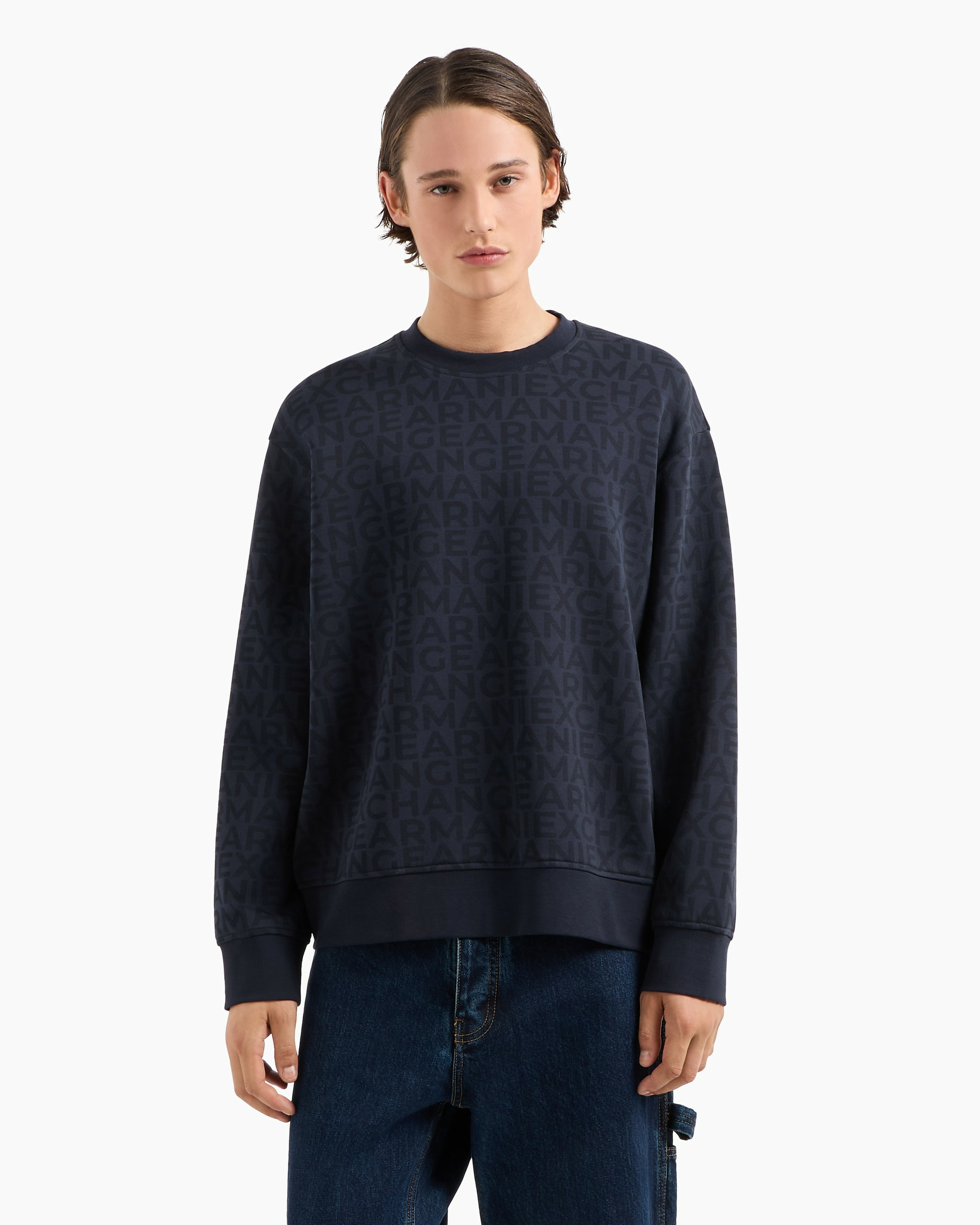 Sweat-shirt - bleu marine, grandes lettres
