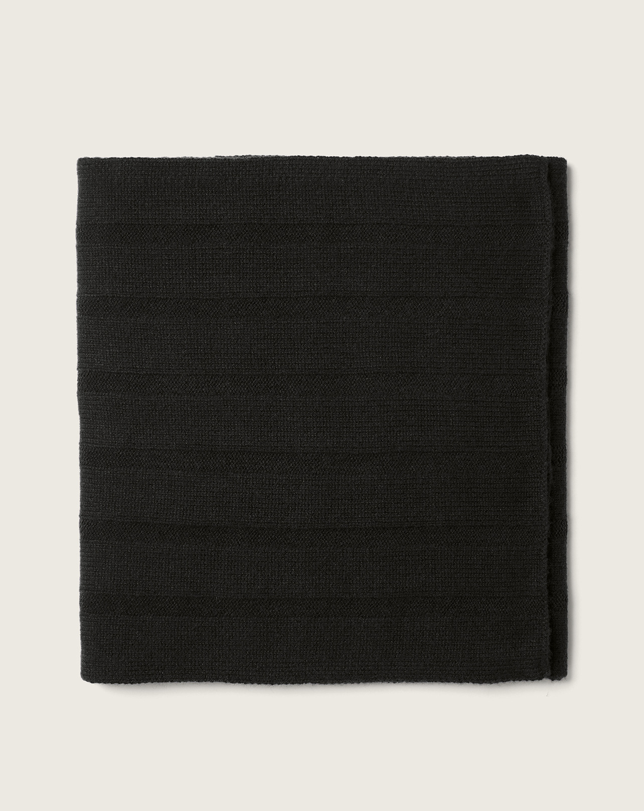 Écharpe oversize côtes plates - Accessoire - NOIR