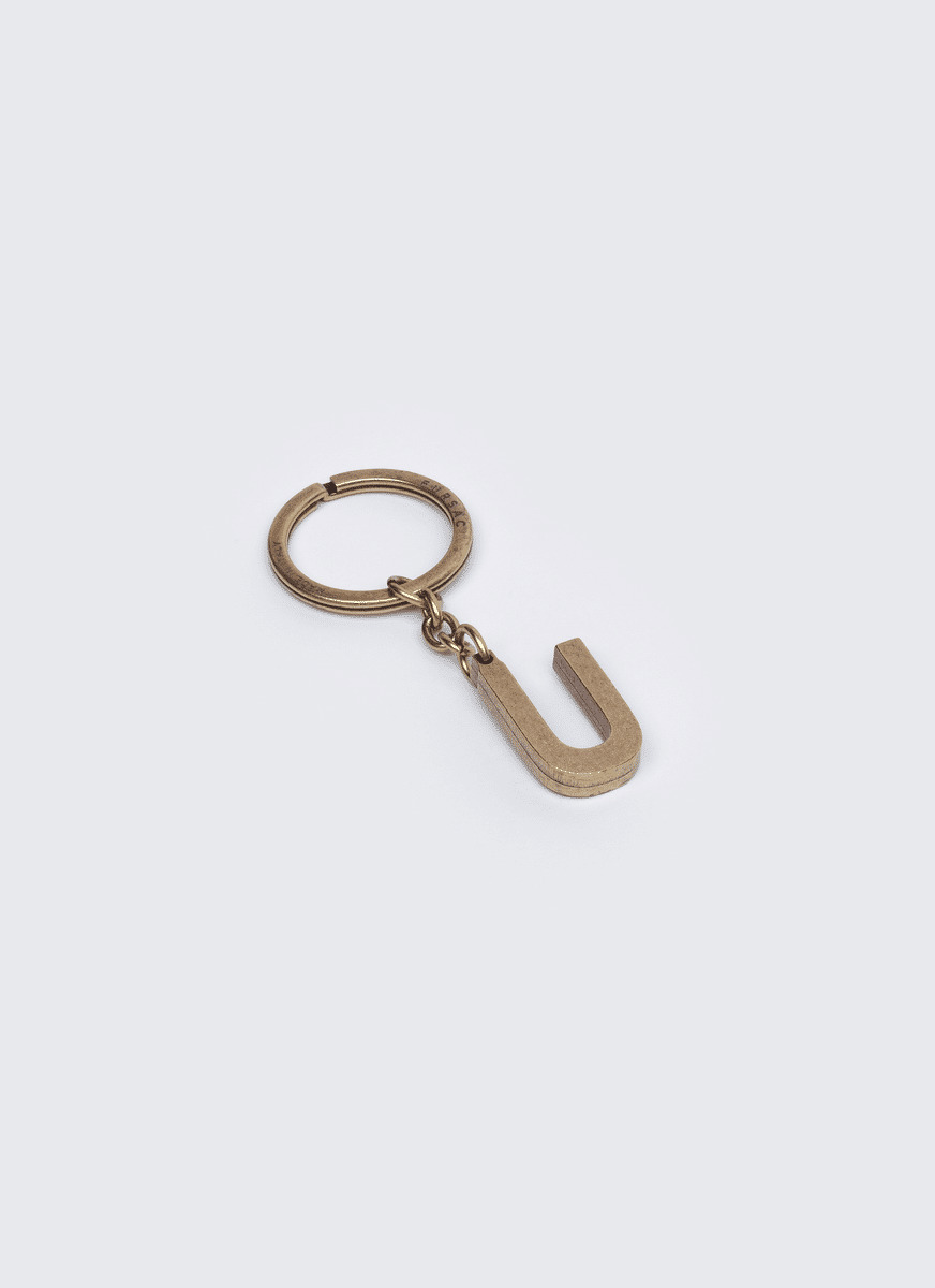 Porte-clés lettre "U" en laiton