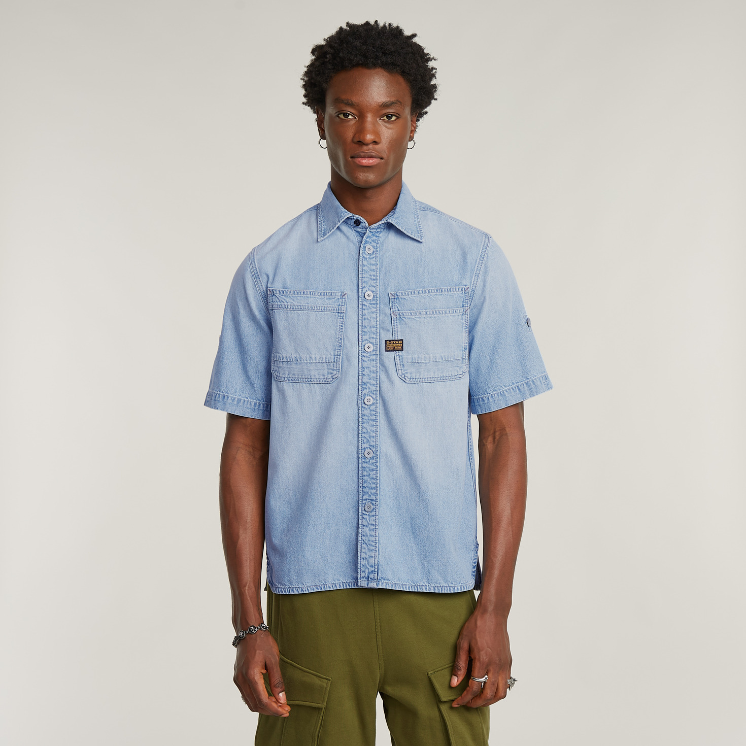 Chemise Slanted Double Pocket