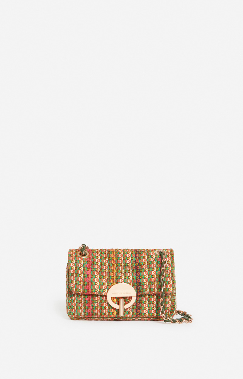Petit Sac Moon Effet Tweed En Coton Et Laine