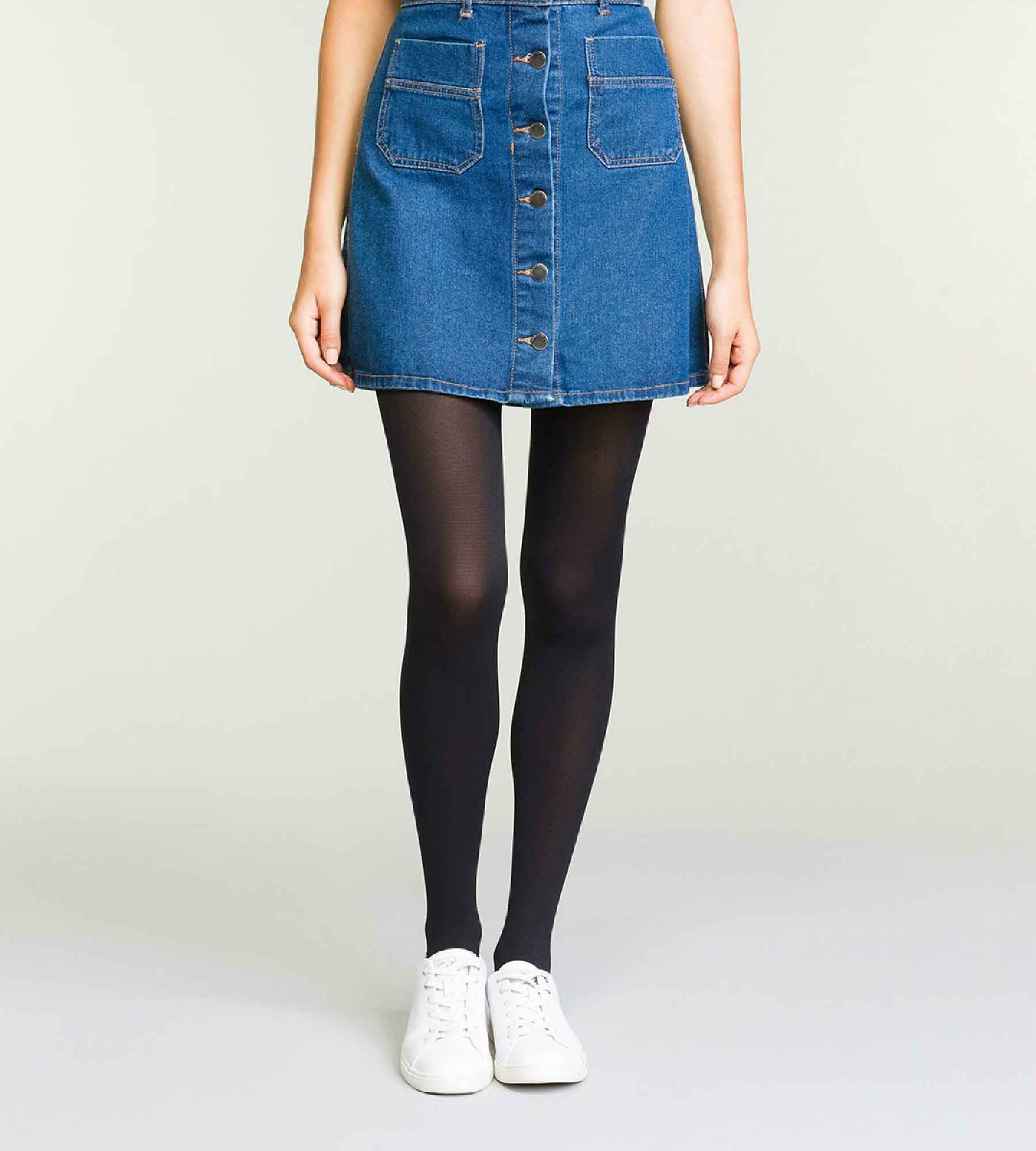 Collant noir Diam's Jambes Fuselées ultra-opaque 70D