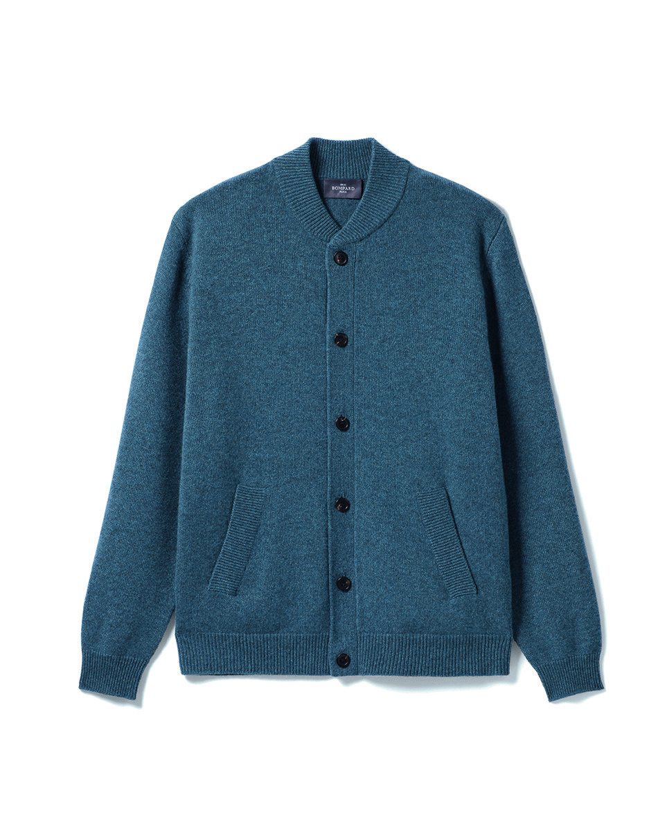 Teddy boutonné - Homme - BLEU MINERAL