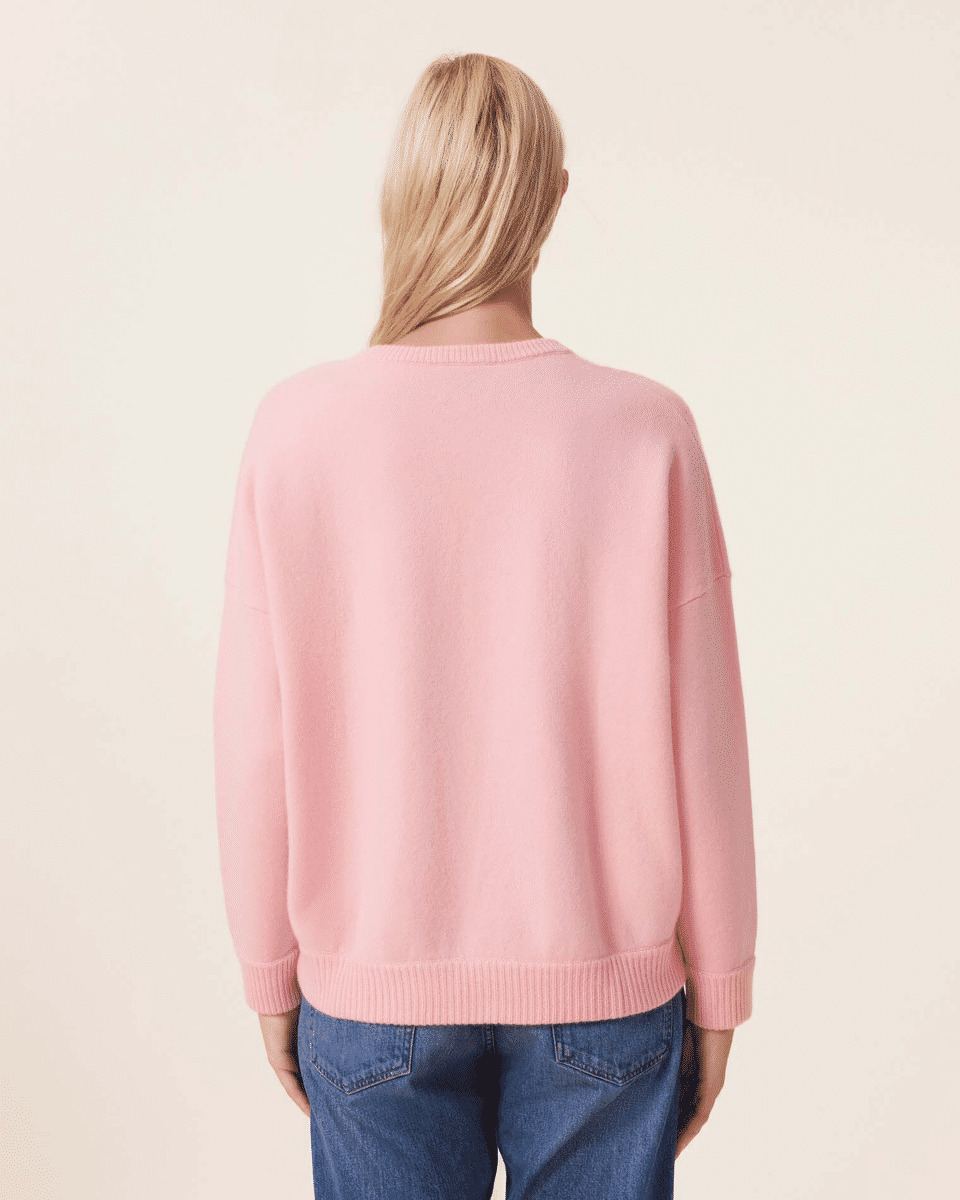 Pull Kiki Pull Cachemire Col V Oversize Femme, 4 fils