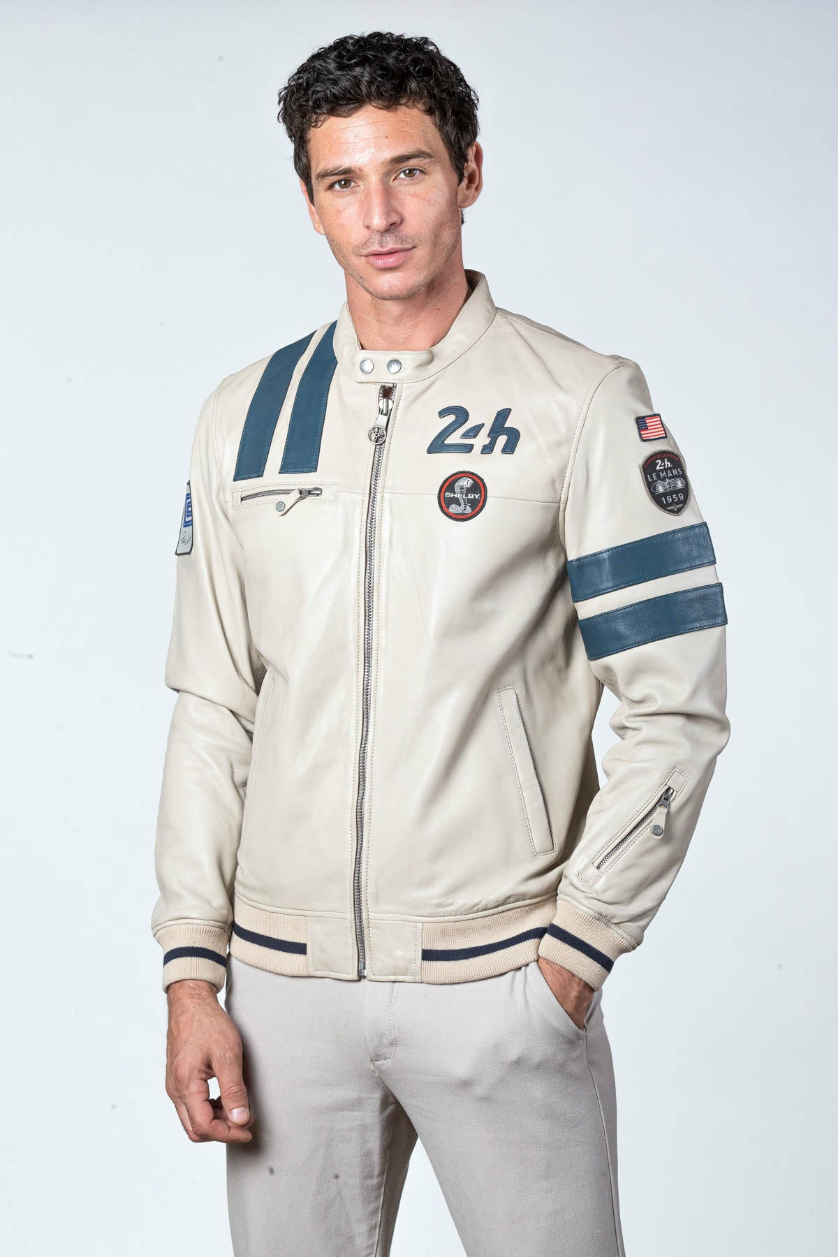 Blouson Shelby Le Mans Cobra Ecru