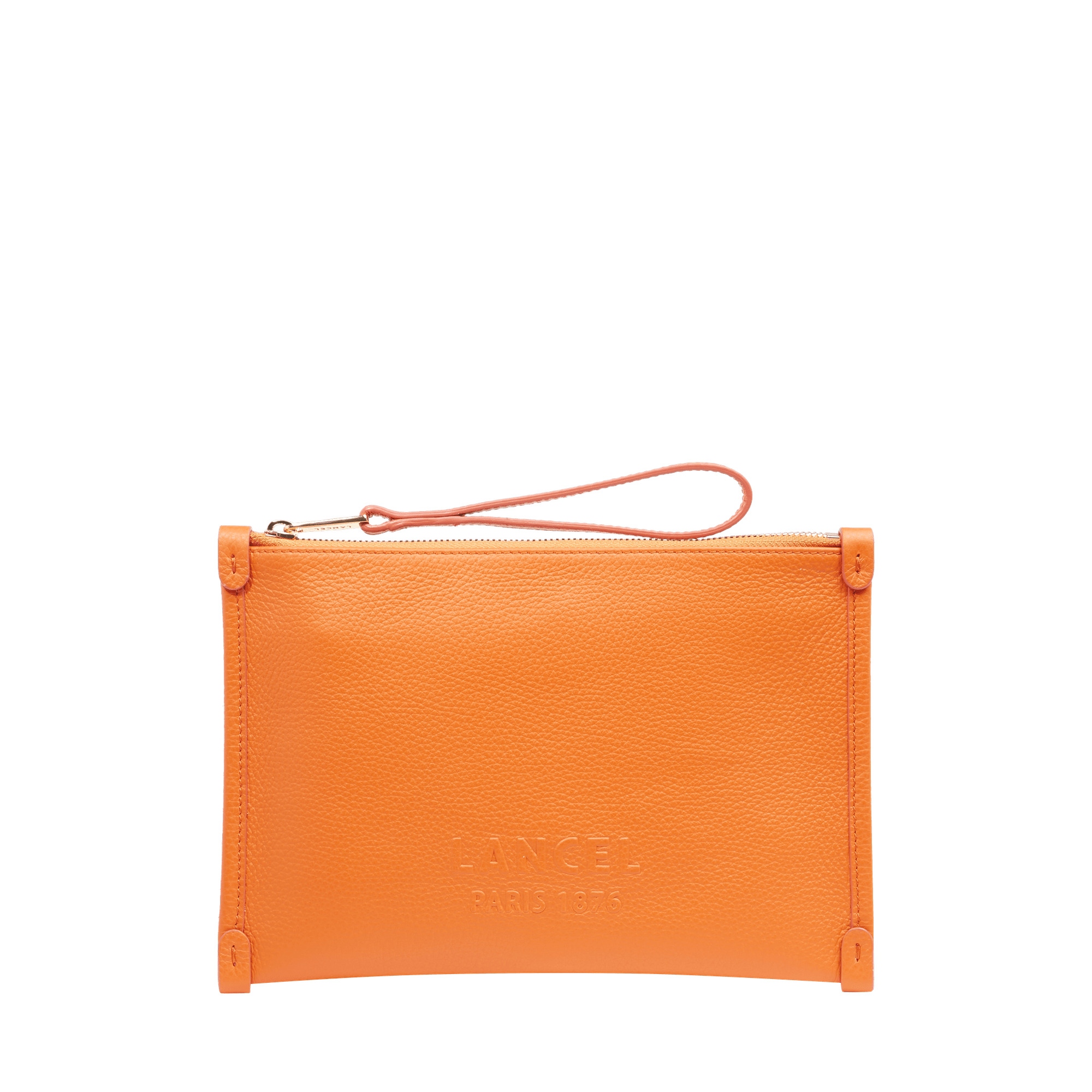 JOUR DE LANCEL - POCHETTE ZIPPEE S AVEC DRAGONNE - Orange