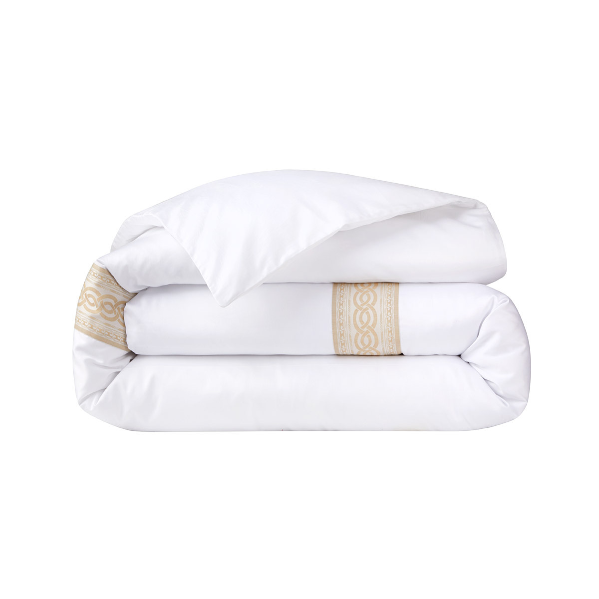 Yves Delorme - Housse de couette en satin blanc, Joyau