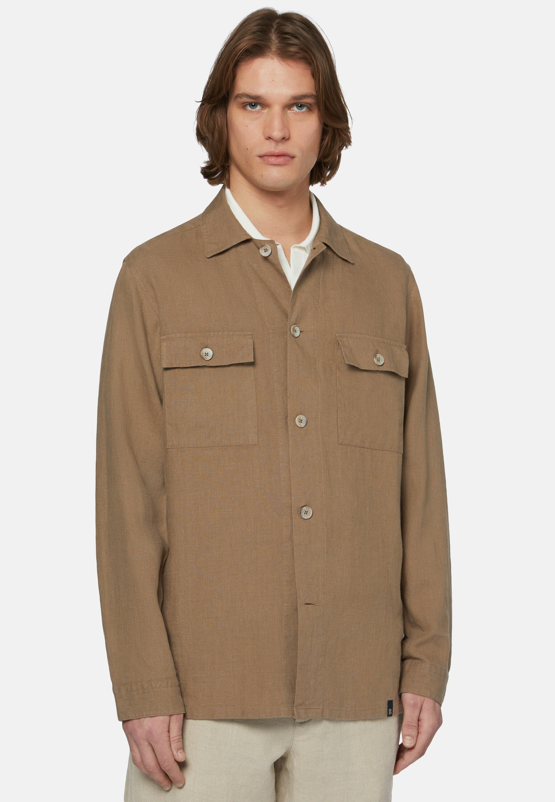 Surchemise Gris Tourterelle En Lin