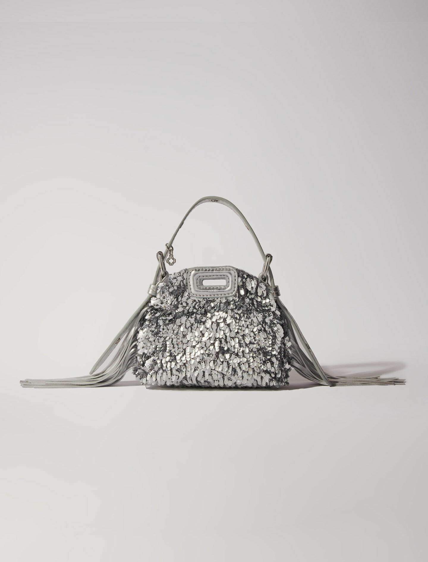 Sac Miss M Nano en sequins argentés