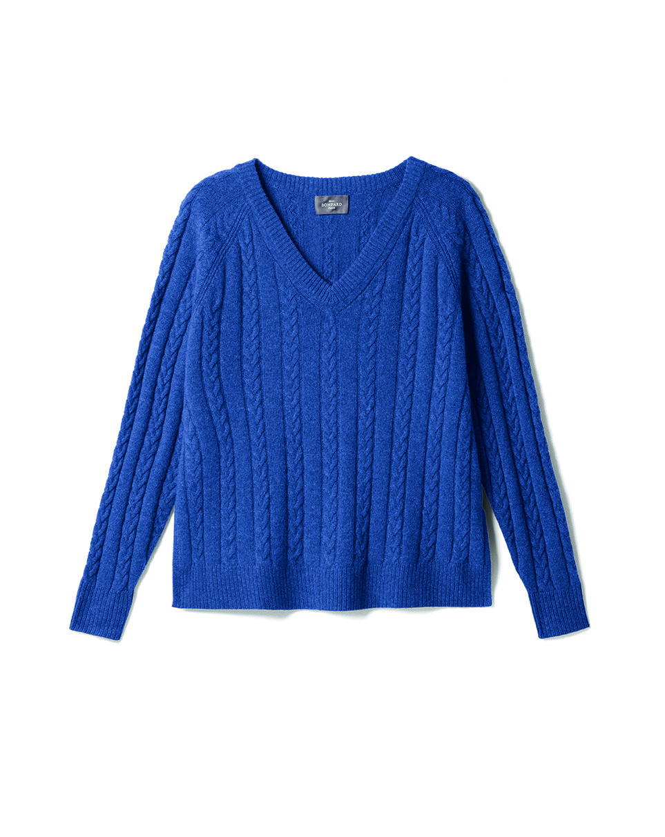 Pull V à torsades - Femme - GEAI