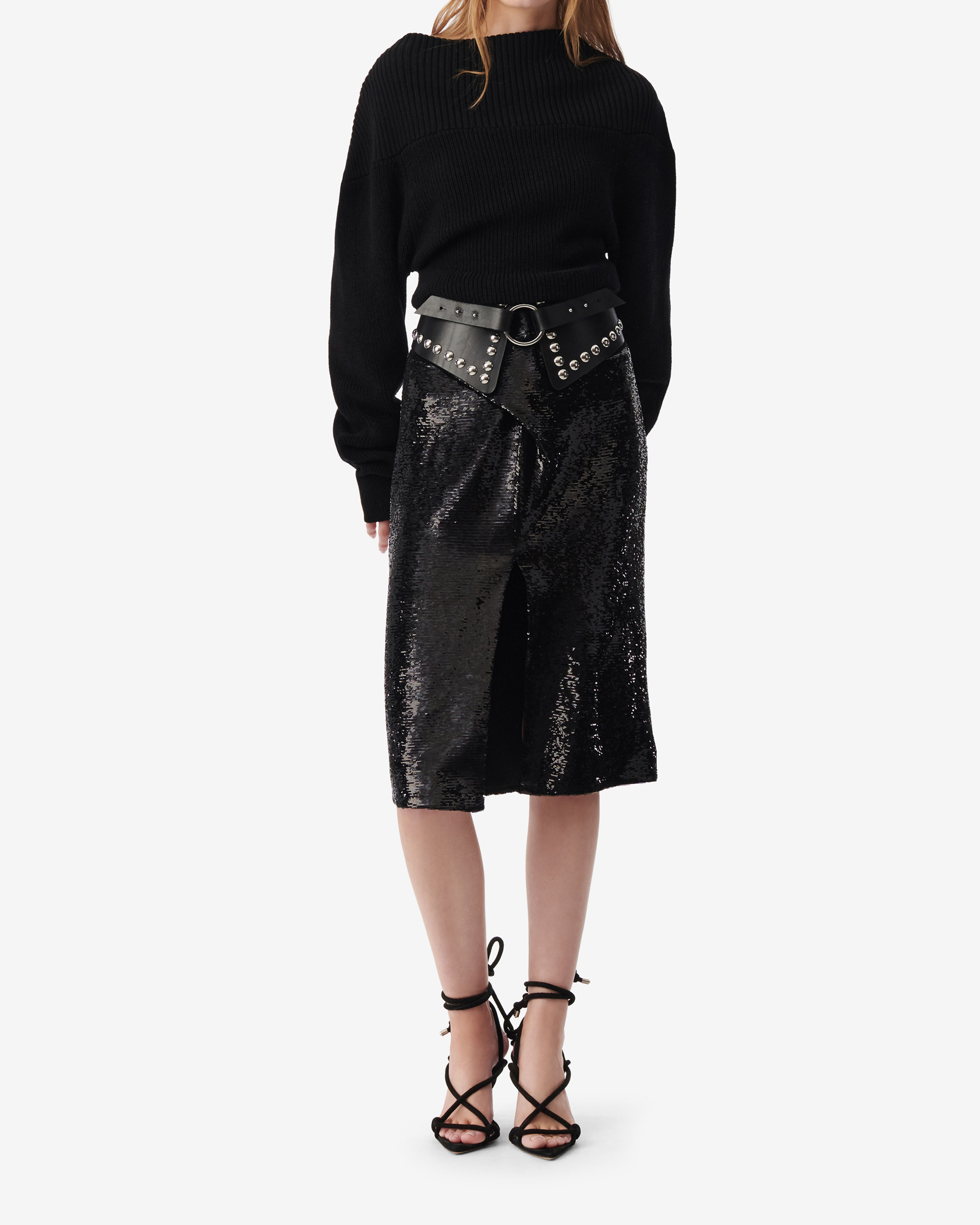 Jupe Midi À Sequins