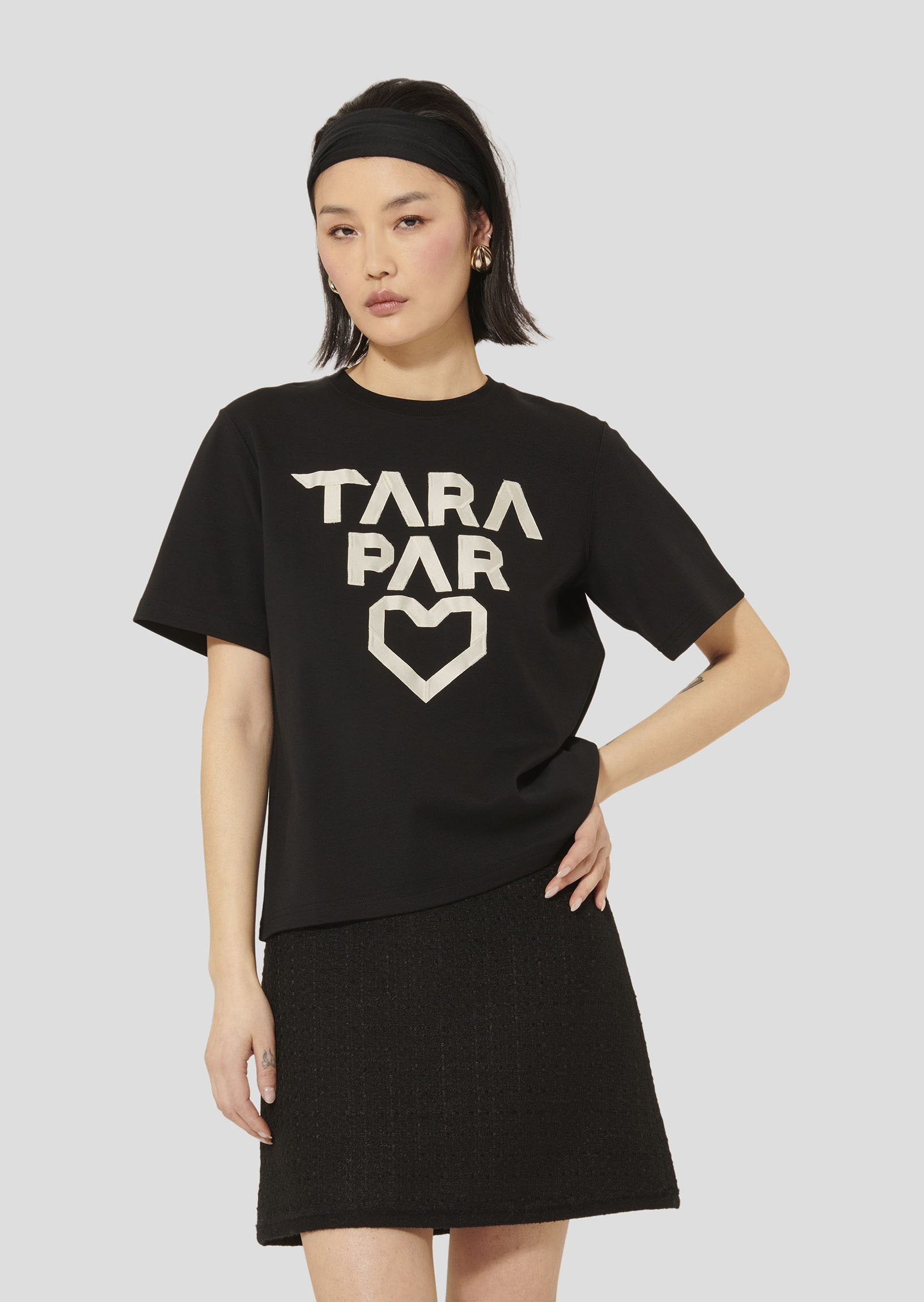 T-Shirt Trefle-Noir en Coton