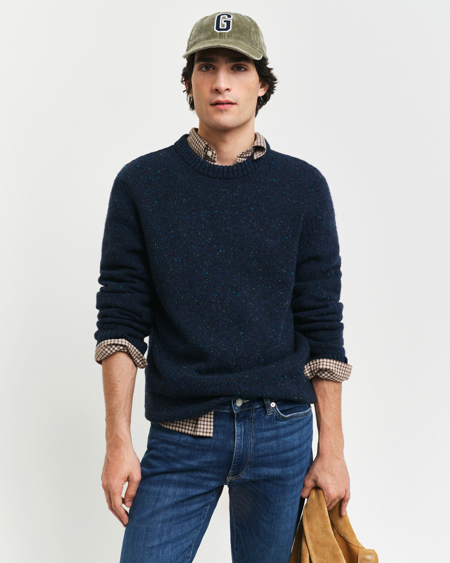 Wool Nepps Crew Neck Sweater