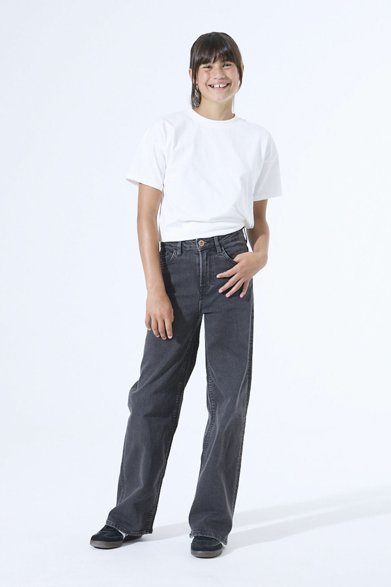 Girls Jeans Annemay Wide fit Black