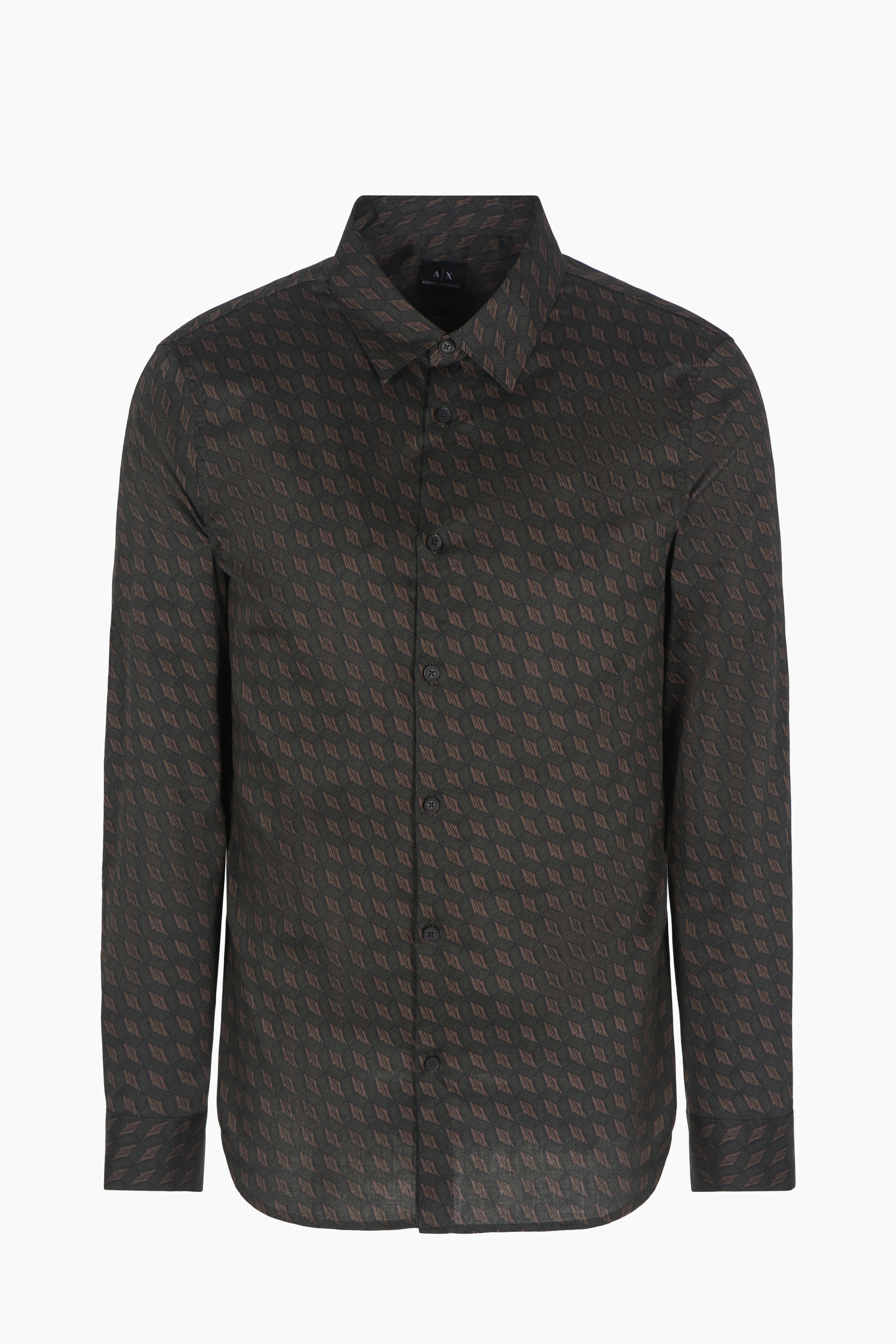 Chemise noire geom.l.s.