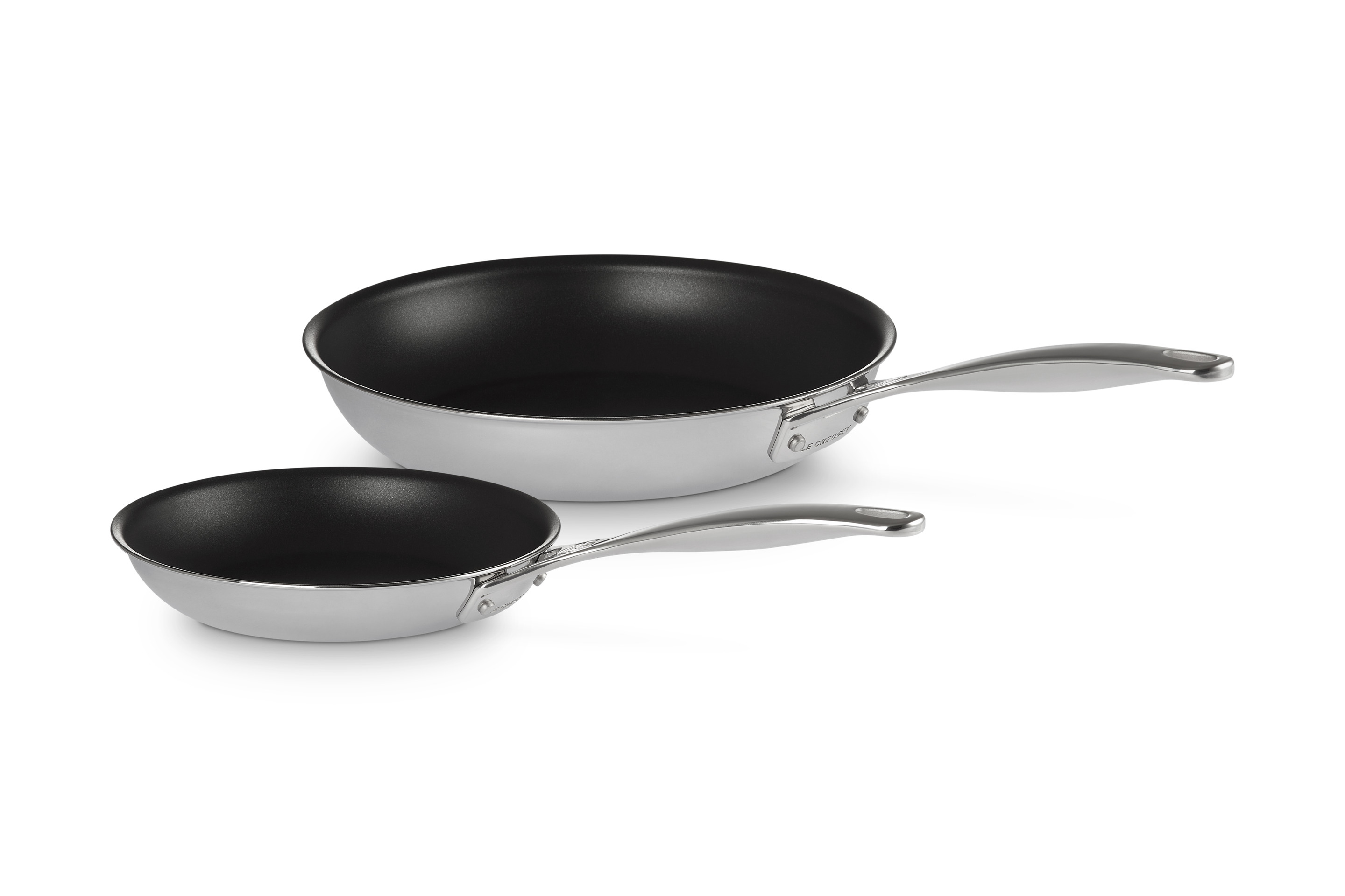 Set de 2 poêles Inox Signature anti-adhérentes