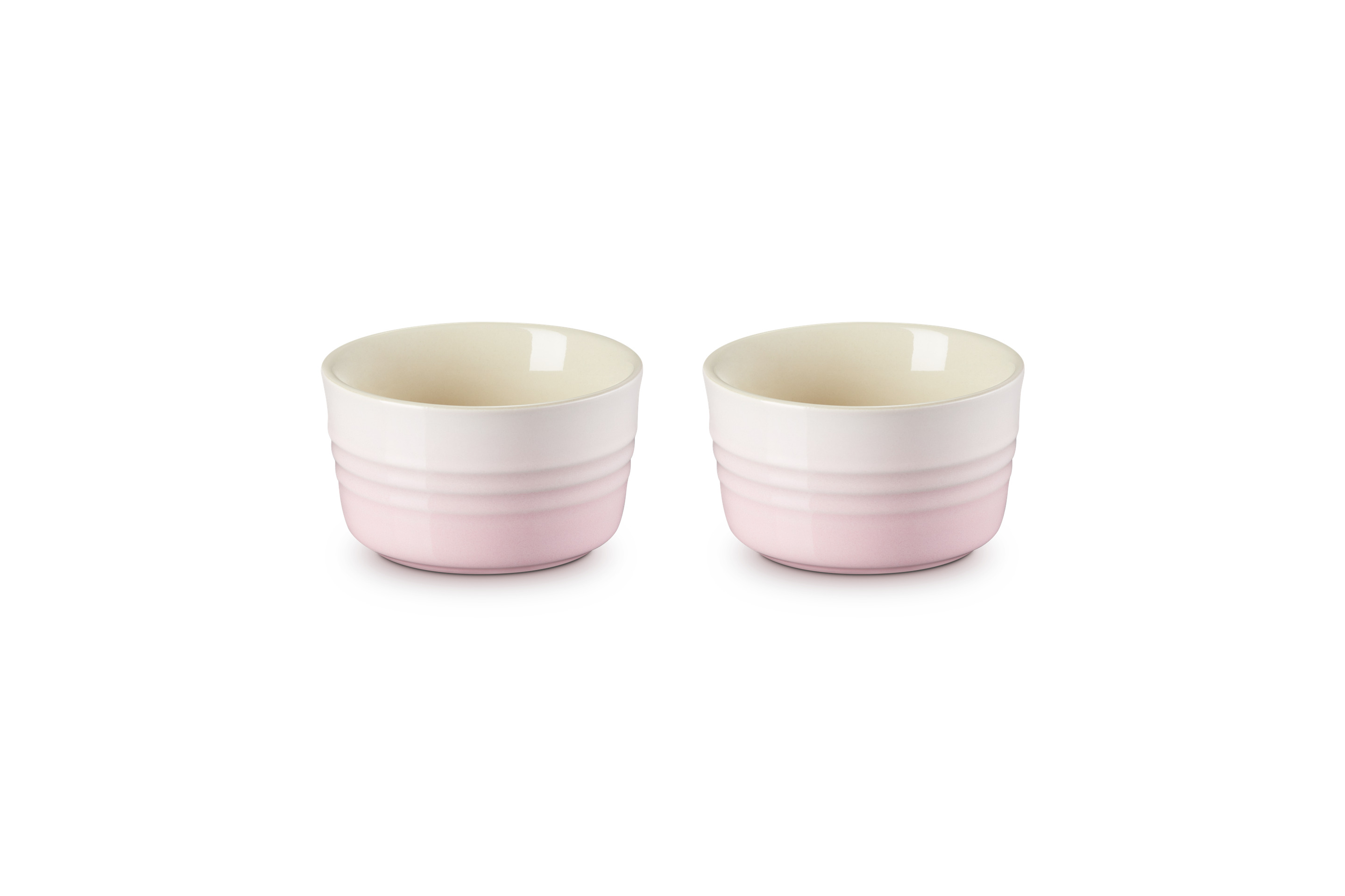 Set de 2 ramequins 240ml en céramique shell pink