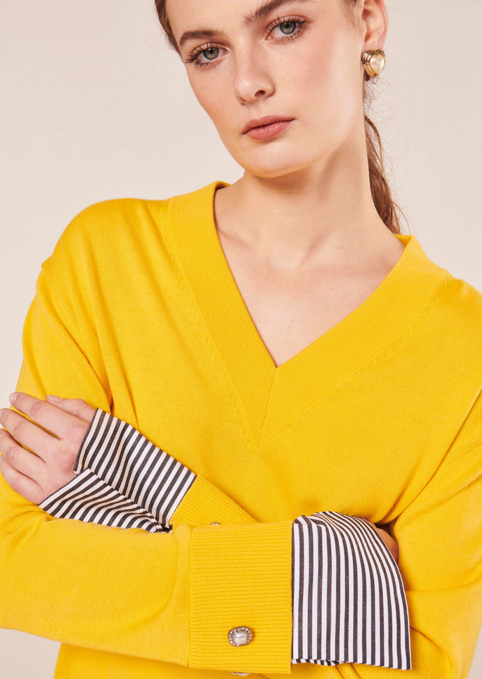 Pull Primrose-Jaune en Laine