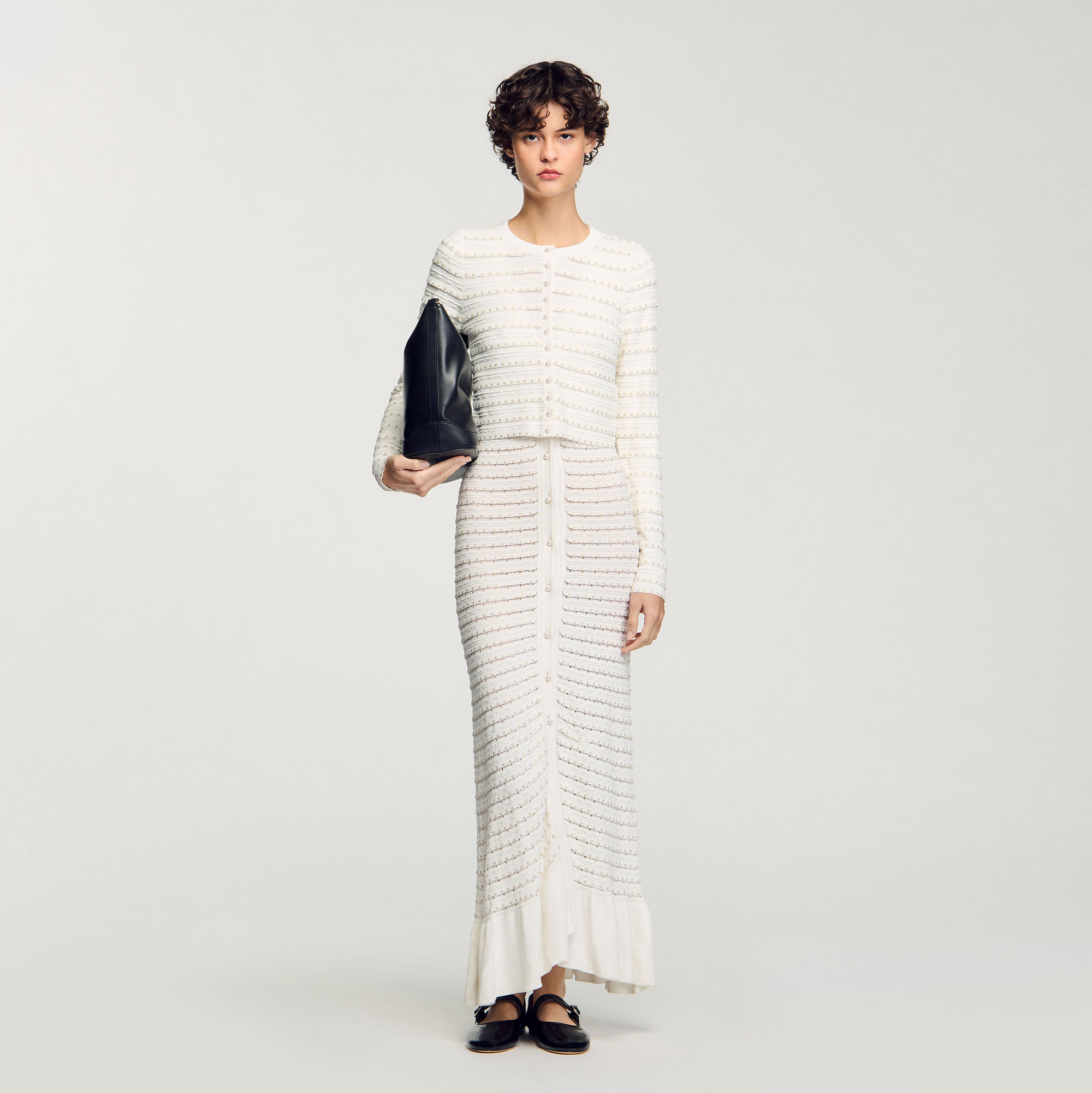 Cardigan à détails perlés