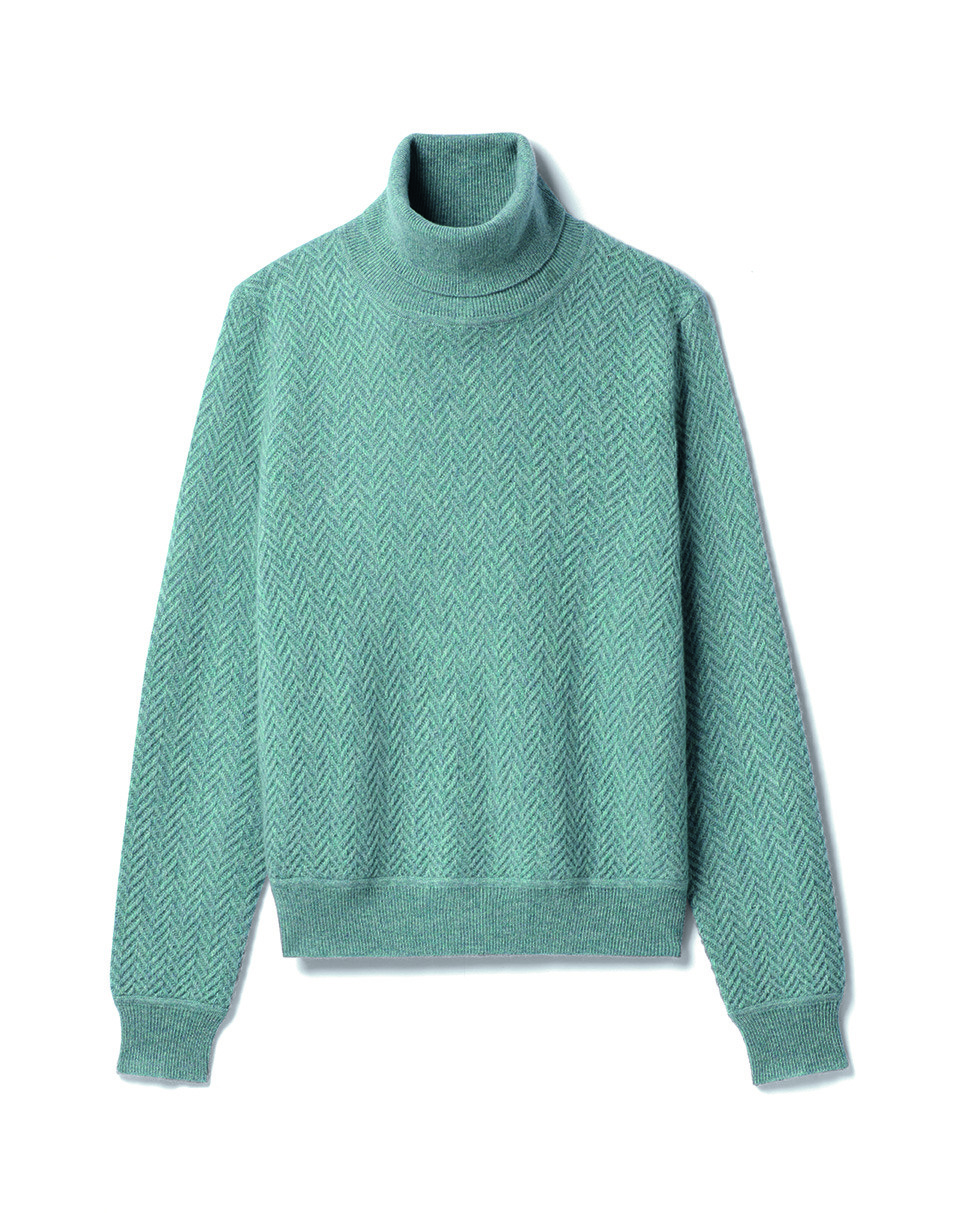 Pull col roulé mini chevrons - Femme - MARLOW