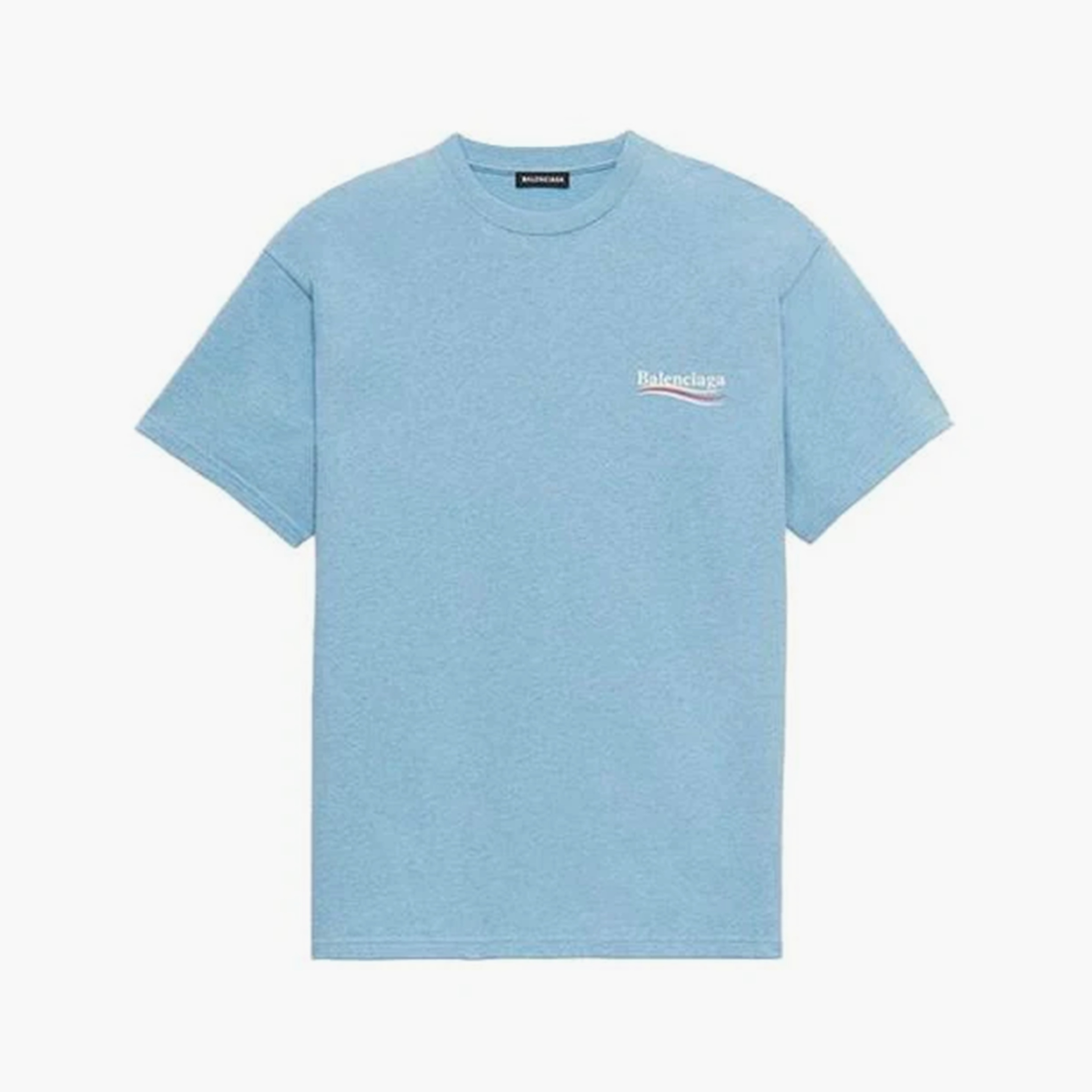 Balenciaga T-Shirt Political Campaign Bleu ciel