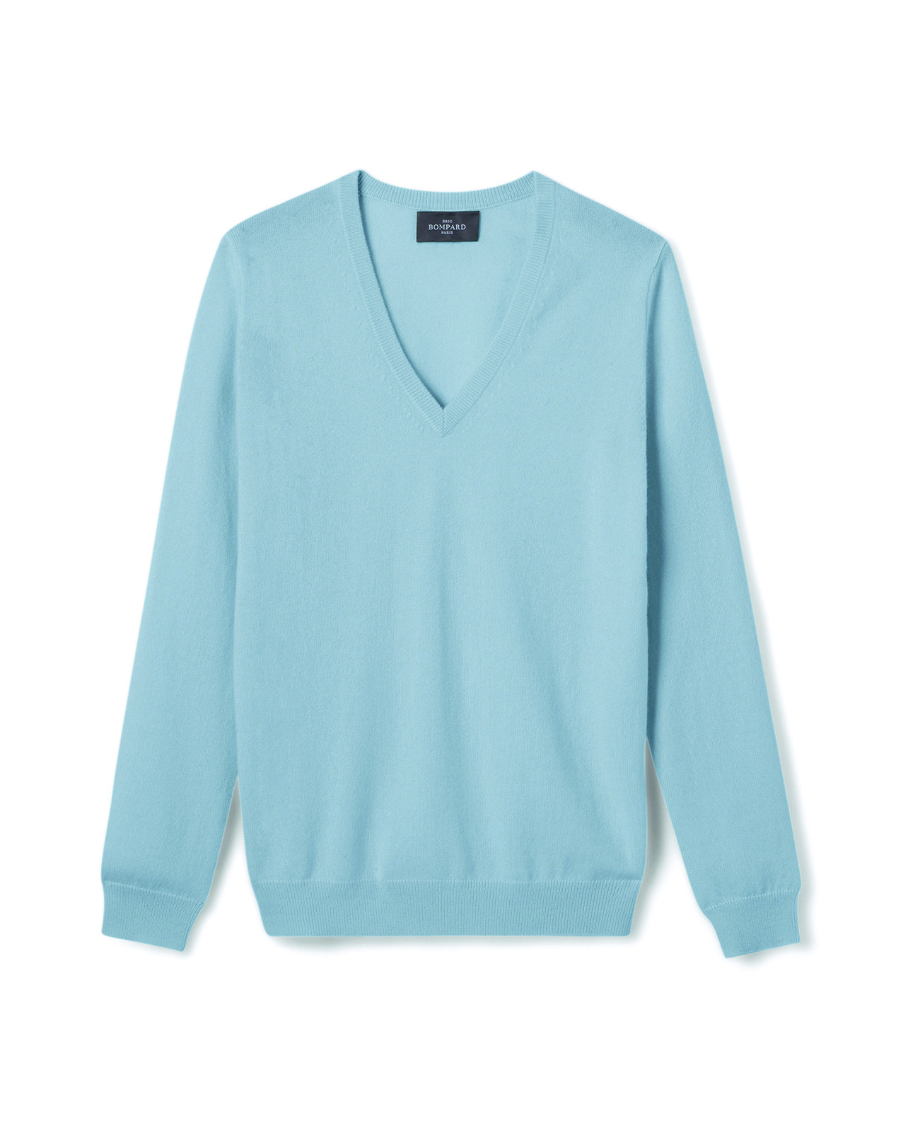 Pull col V classique - Femme - BLEU ZELLIGE